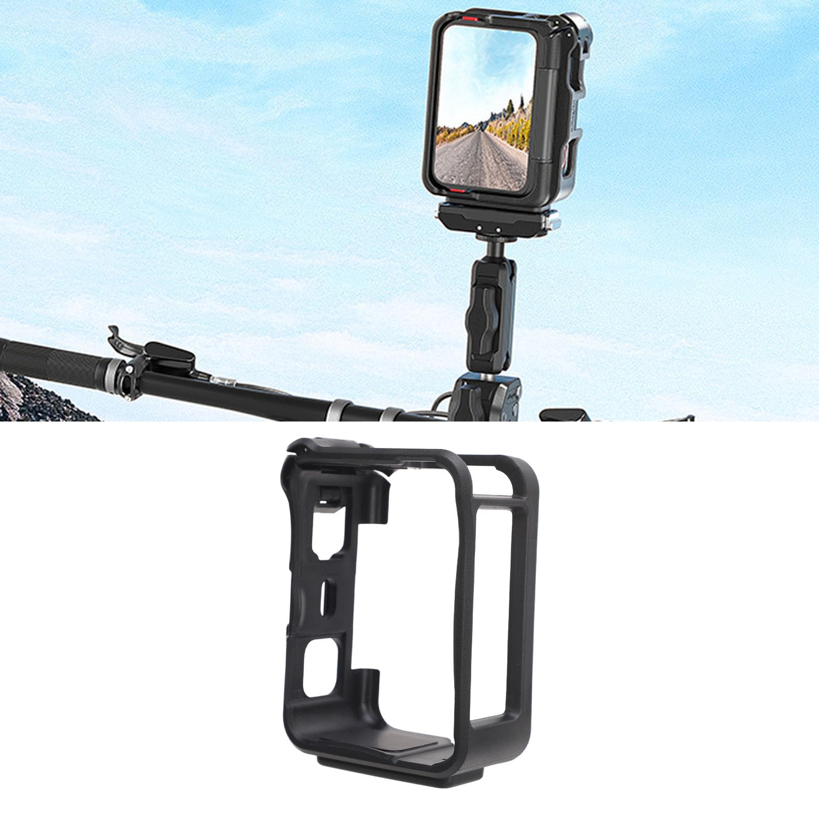 Buachois Camera Cage Stabilizer, Cold Shoe Mount Camera Protective Frame, Anti Drop Camera Vlog Cage Protective Frame For Ace Ace Pro