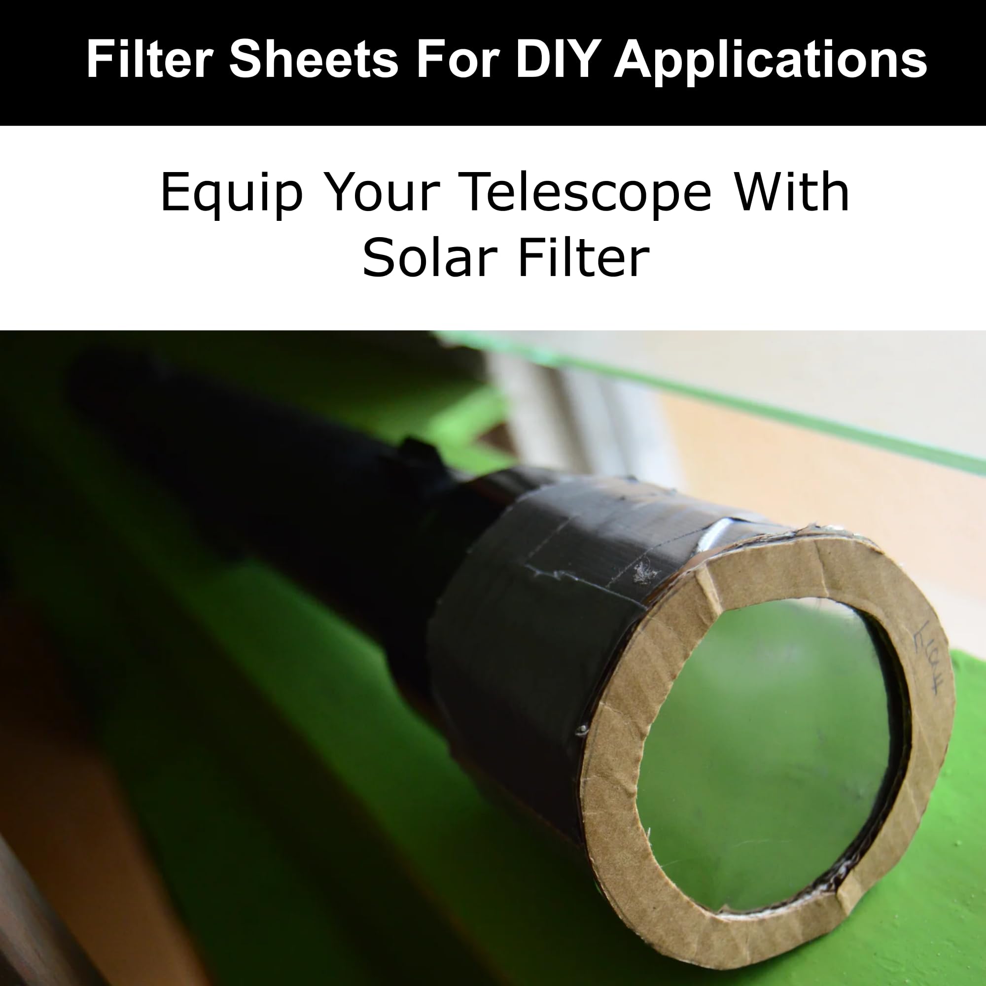 Gravitis Astrosnap: Diy Solar Filter Sheet Variants For Enhanced Sun Photography With Telescopes, Binoculars And Cameras - Iso 12312-2 Compliant, Aas Recognized (8X8 Inches)