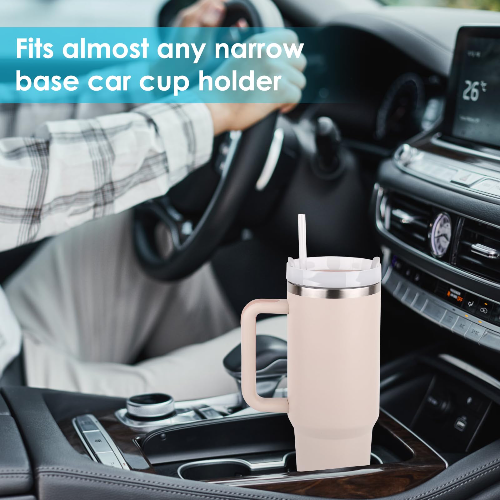 40 Oz Tumbler With Handle And Carrier Bag, Stainless Steel Cup Reusable Insulated Coffee Mug