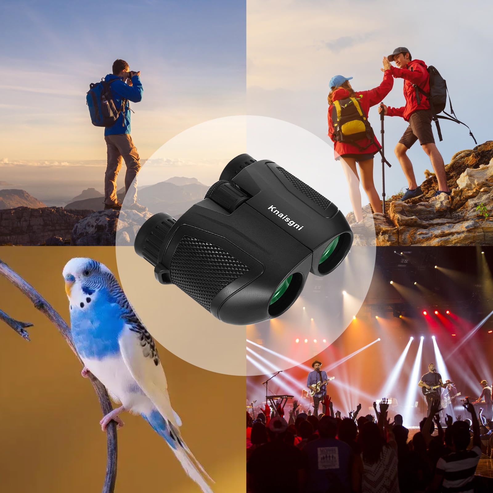 Knaisgni Binoculars For Adults And Kids, 15X25 High Powered Compact Binoculars For Bird Watching, Theater, Concerts, Sightseeing, Opera Concerts