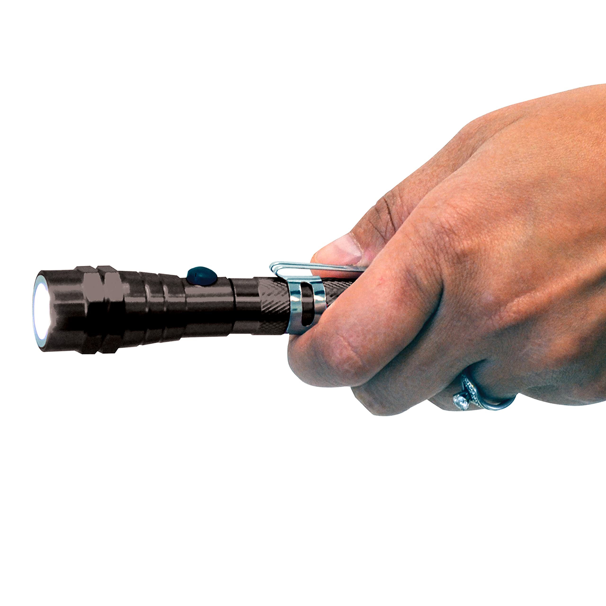 House Of Marbles Adventurer'S Flexi Multi-Use Portable Metal Torch, Battery Powered, Super Bright Led Flashlight With Magnetic, Extendable, Flexible Head And Morse Code Crib Sheet