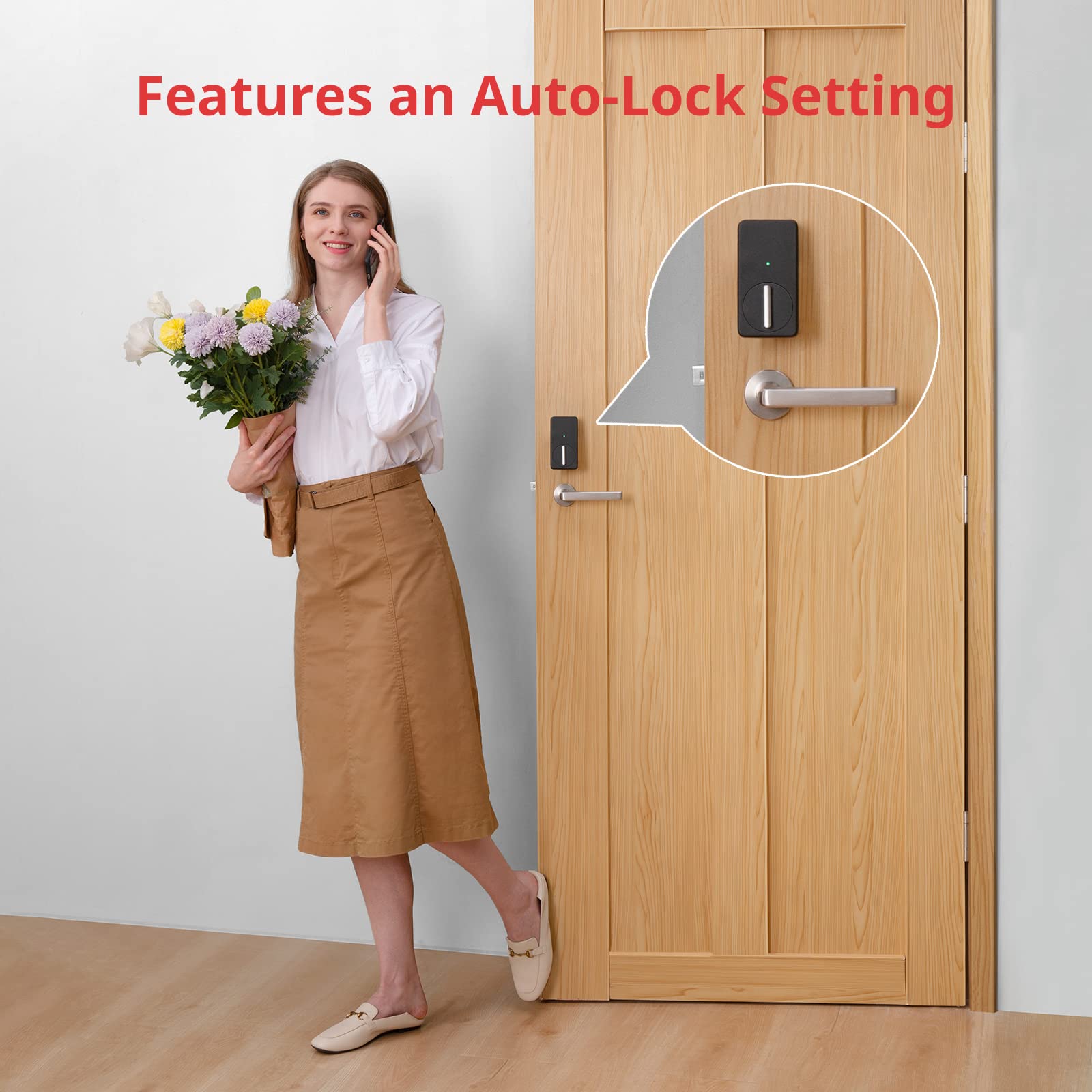 Switchbot Smart Lock, Bluetooth Electronic Deadbolt Keyless Entry Door Lock For Front Door, Compatible With Wifi Bridge (Sold Separately), Fits Your Existing For Airbnbs Vacation Rentals