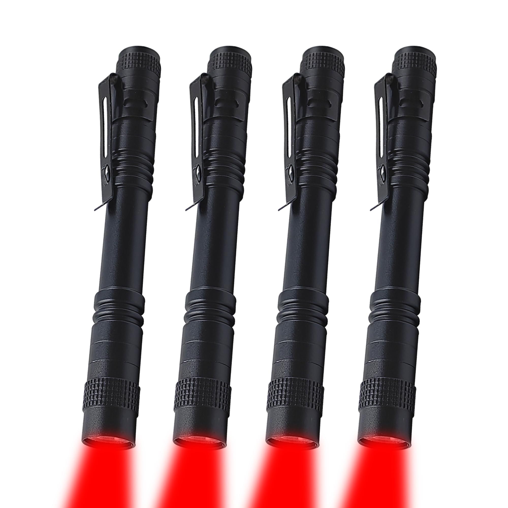 Naiveisland Red Light Flashlight,Single Mode Red Light Pen Light Flashlight For Astronomy, Aviation, Night Observation,4-Pack