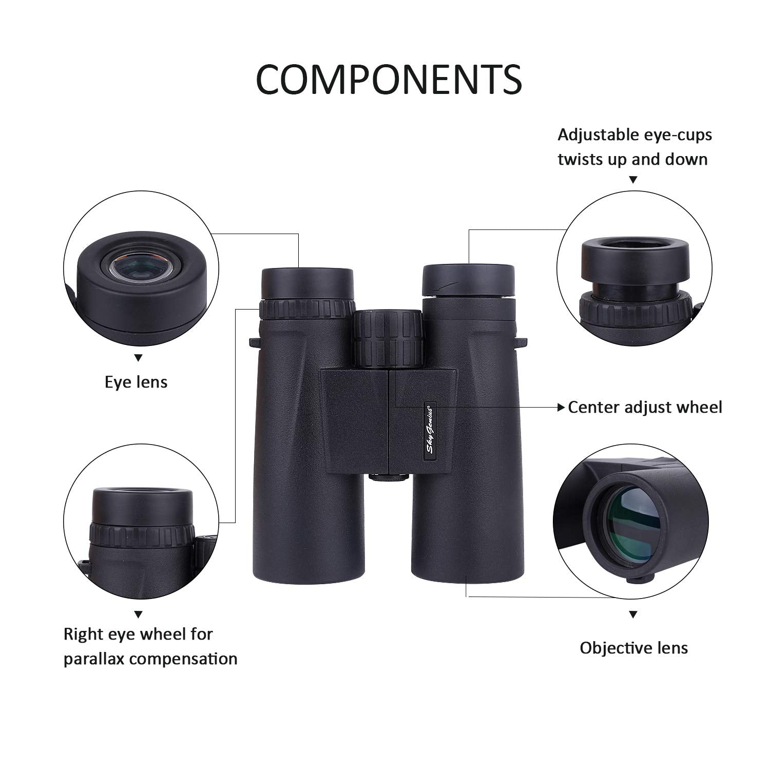 Skygenius 10X42 Binoculars For Adults, Quick Focus Full-Multi Coated Film Lens, 1.10Ib Lightweight For Bird Watching Hunting Outdoor Activities