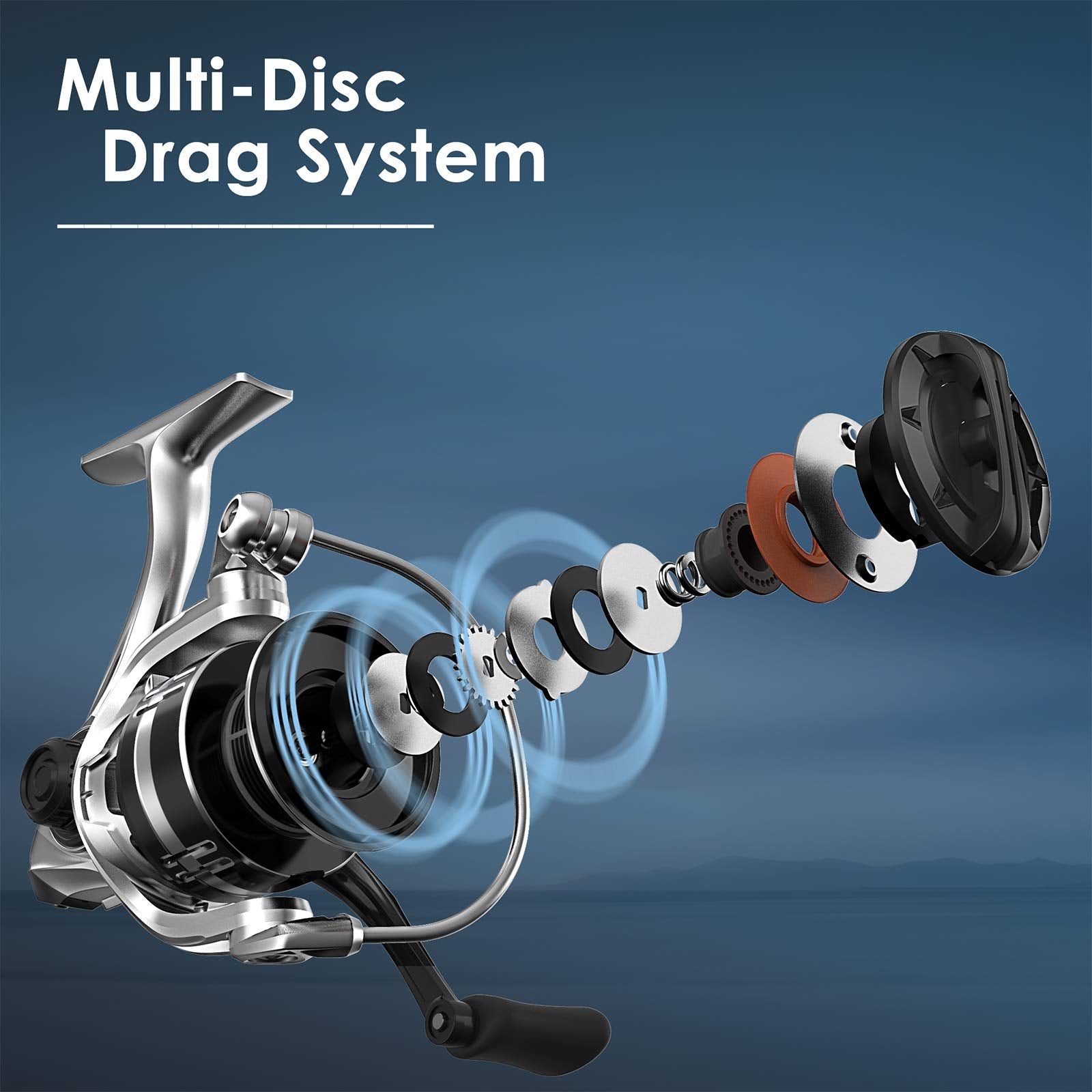 Tempo Spinning Reel - Vertix Plus Fishing Reel,10+1 Bb Light Weight &Durable -Stainless Steel Main Shaft, Collapsible Alu. Handle- Ultra Smooth Powerful Reel With Carbon Fiber Drag