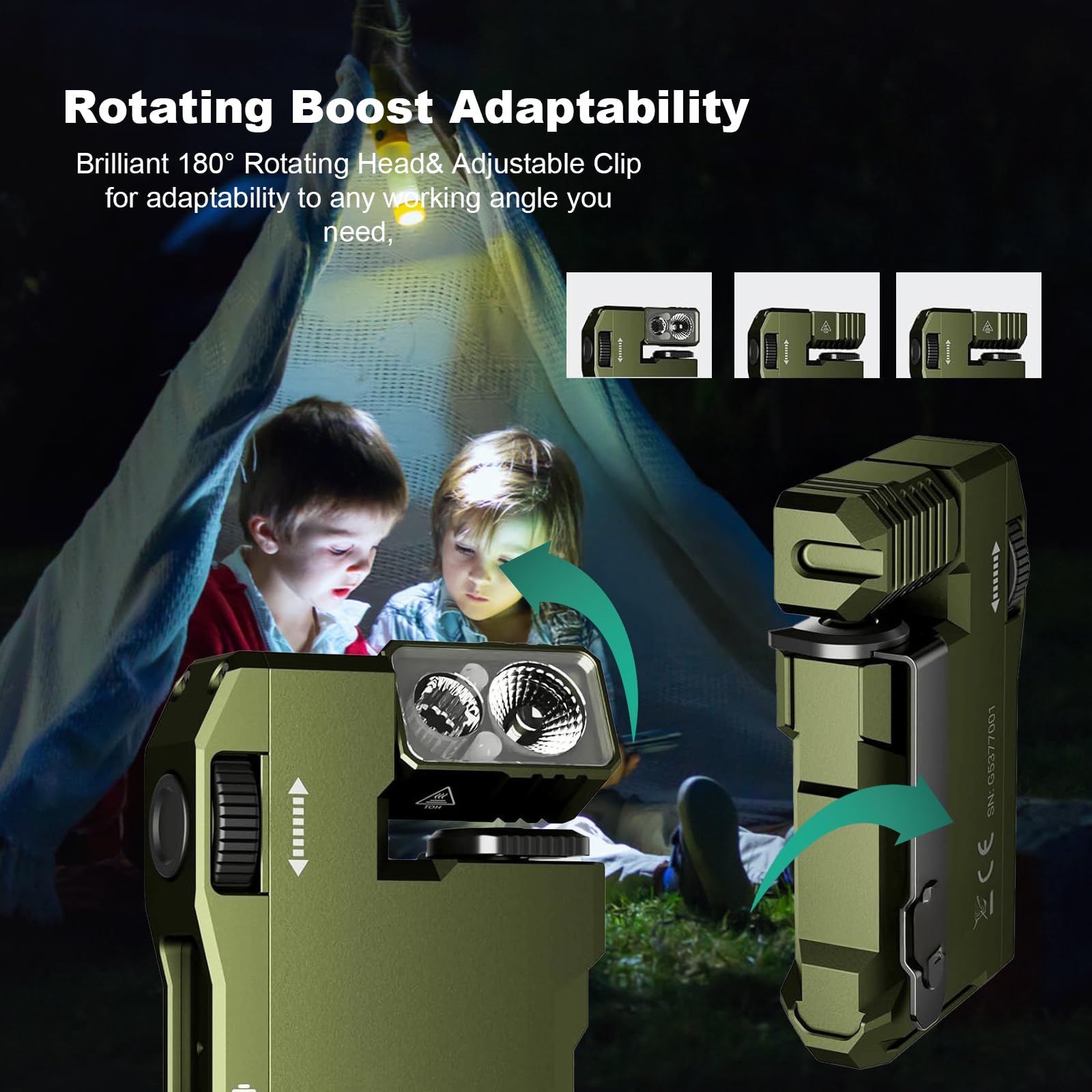 Donyanese G5 Edc Flashlight 400 Lumens, Super Bright 3 Modes Edc Flashlight, Rechargeable Mini Flashlight With Magnet, Mini Portable Design For Outdoor (Black)