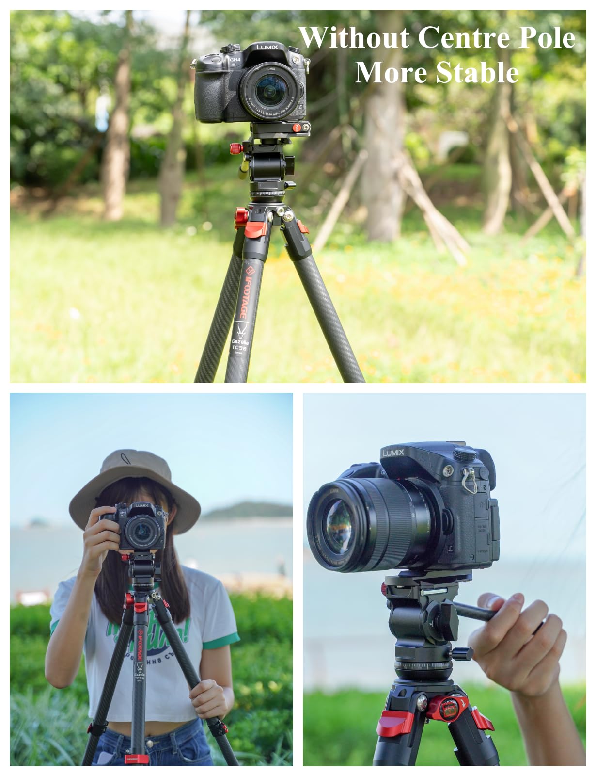 Ifootage Travel Tripod Ta3B With K3 Fluid Head, Professional Travel Video Tripod Kit For Canon Nikon Sony Olympus Panasonic Dslr Camera