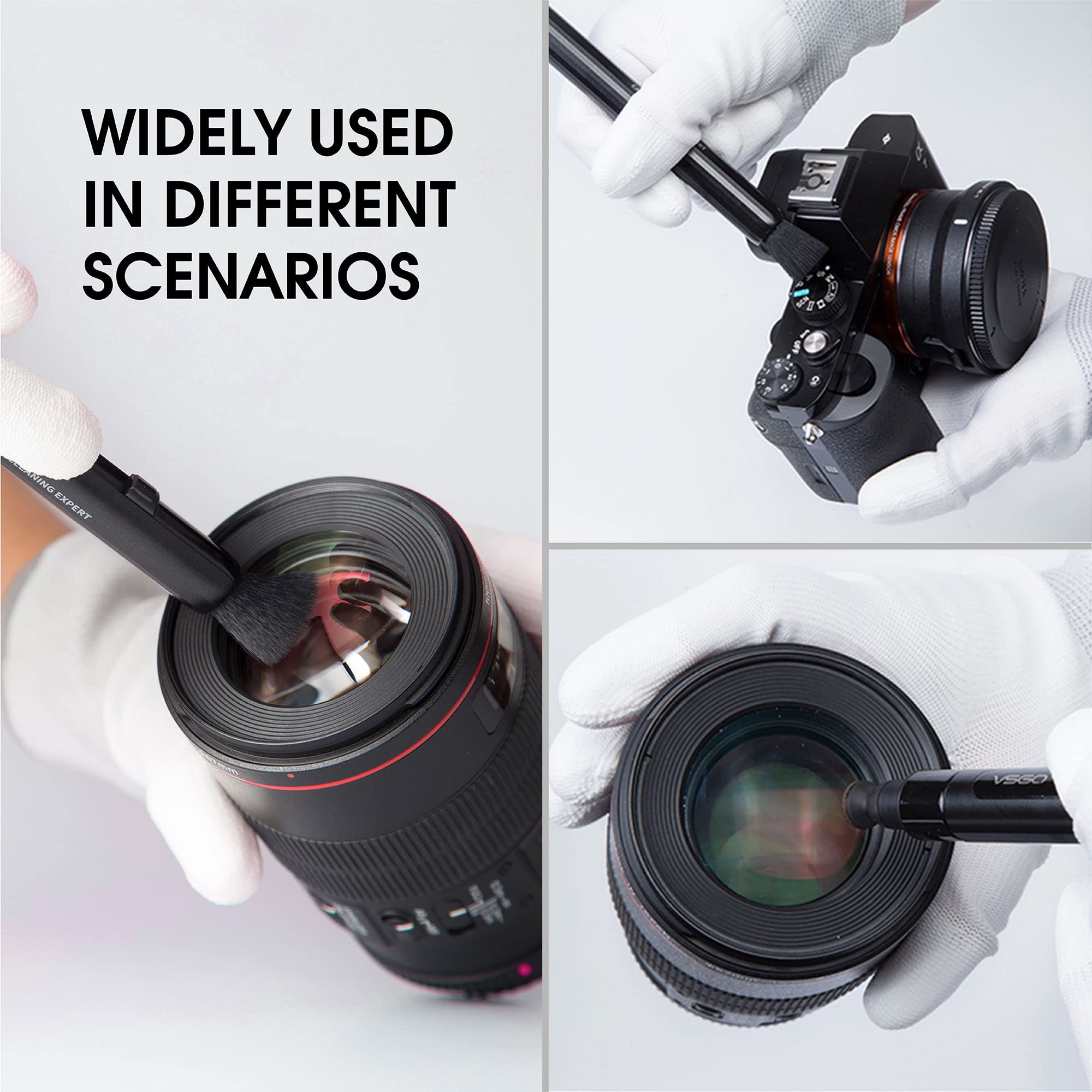 Vsgo Lens Cleaning Pen With Power Switch – Compatible With Canon, Nikon, Sony Cameras, Binoculars, And Ar/Vr Glasses – Includes 2 Replaceable Carbon Tips (V-P03E)