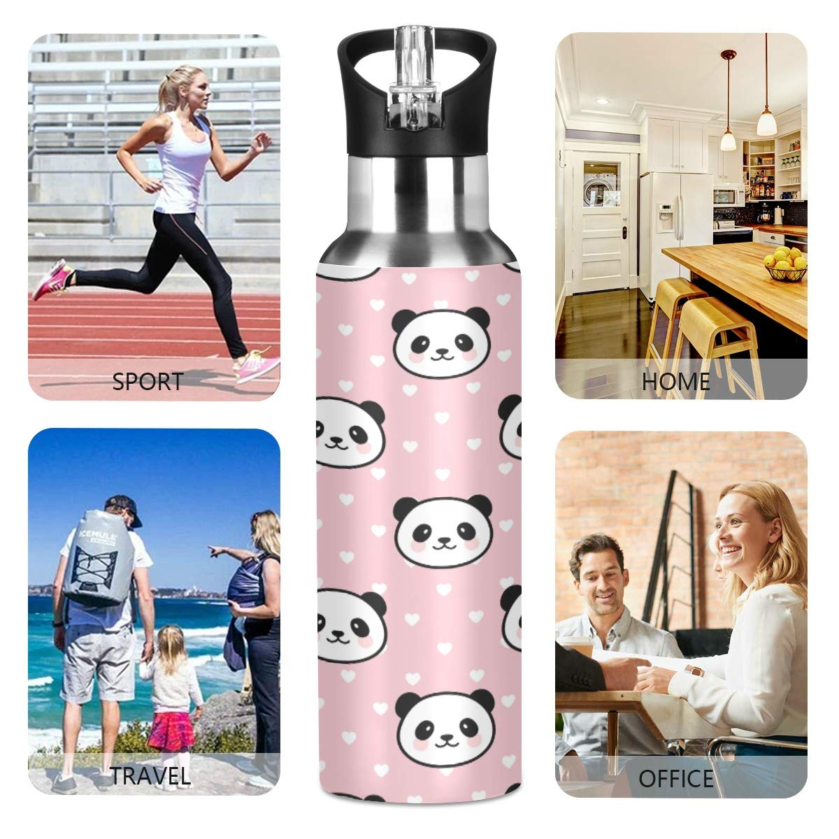 Cute Koala Water Bottle Kids Stainless Steel Vacuum Insulated Water Flask Sandard Mouth Bottle