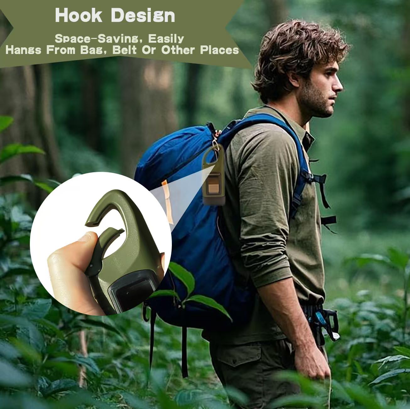 Yaluver Hand Crank Solar Powered Flashlight, Emergency Rechargeable Led Survival Flashlight With Dynamo Crank, Handheld Torch With Carabiner Clip For Sports, Camping, Hiking