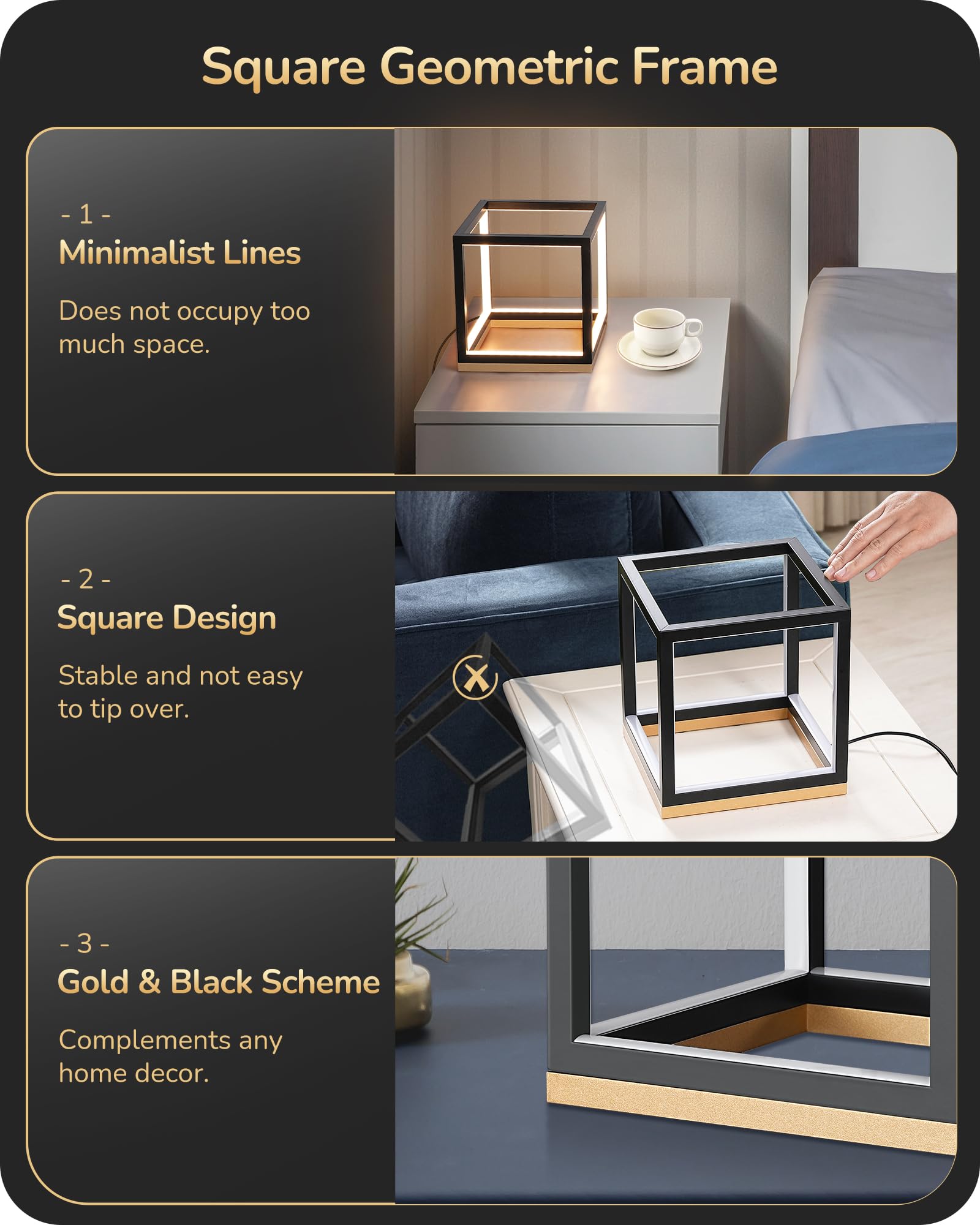Edishine Modern Led Table Lamp Hltl02Vy12R