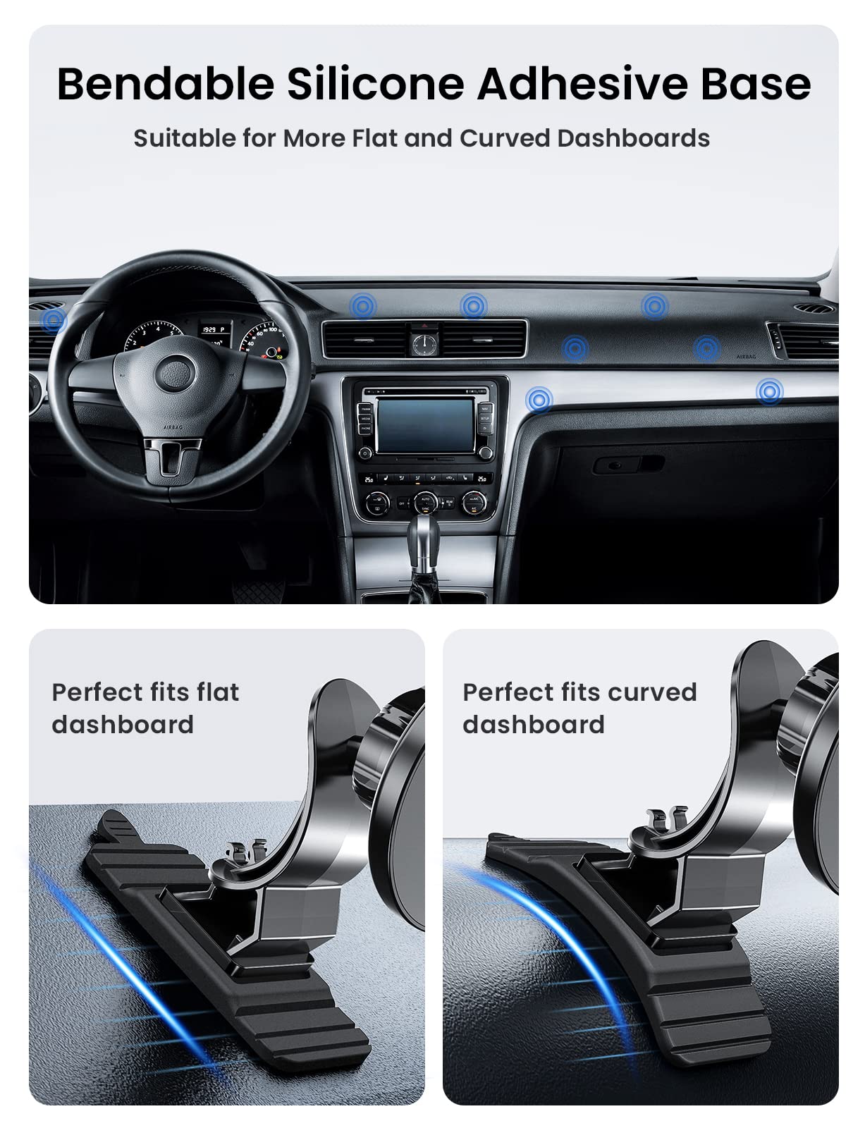 Ciencimy Compatible With Magsafe Car Mount, Magnetic Dashboard Car Mount Fit For Magsafe Case Iphone 16 15 14 13 12 Pro Max Mini Plus, 360° Adjustable, Strongest Magnetic Car Holder For All Phone