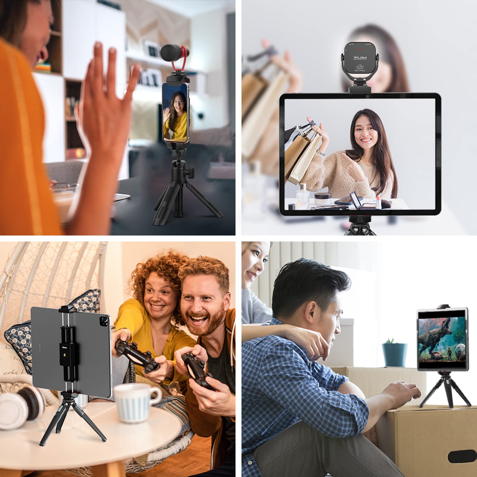 Ulanzi St-29 Phone Tripod Mount, Universal 2-In-1 Tablet Smartphone Holder Adapter With Cold Shoe Mount, 2.6"-8.8" Extend Clip Clamp Compatible With Ipad, Iphone, Samsung Galaxy And More