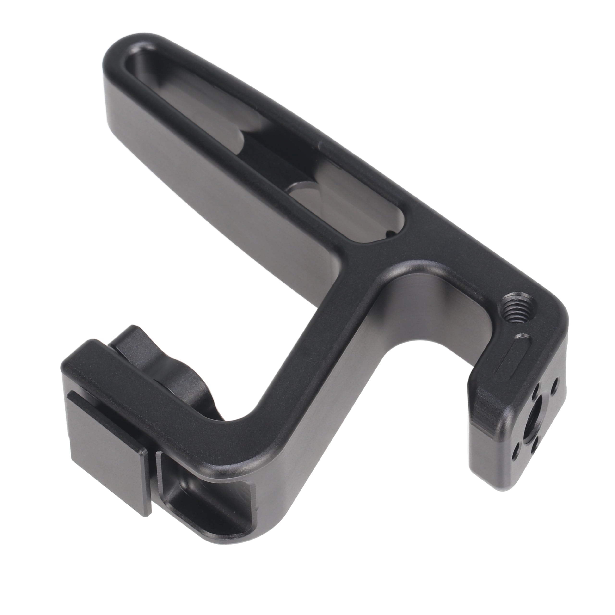 Focusfoto Mini Top Handle With Cold Shoe Mount For Lightweight Vlogging Cameras, Camera Cage Rig, Mini Top/Side Handle Grip With Cold Shoe Mount & 1/4"-20 & 3/8"-16 Locating Holes For Arri Type