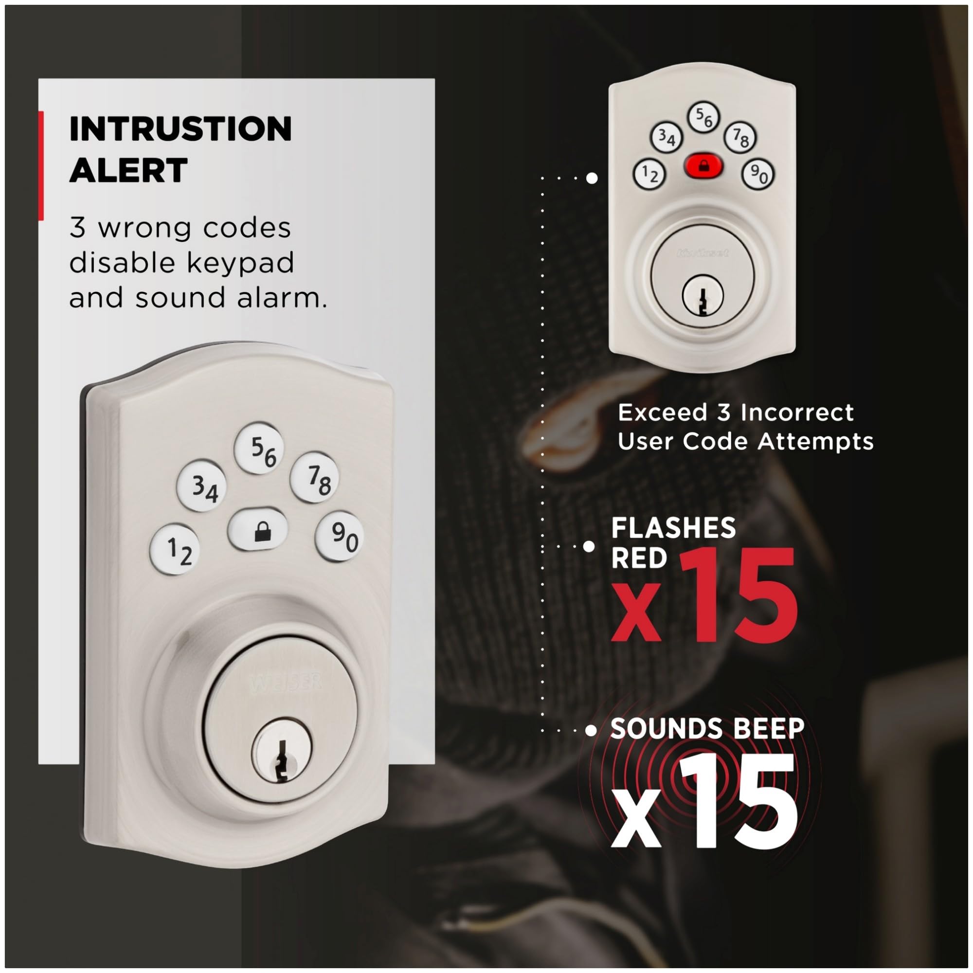 Kwikset 9240Trl-11P Traditional Powerbolt Electronic Smartcode Deadbolt With Rcal Latch And Rcs Strike Venetian Bronze Finish