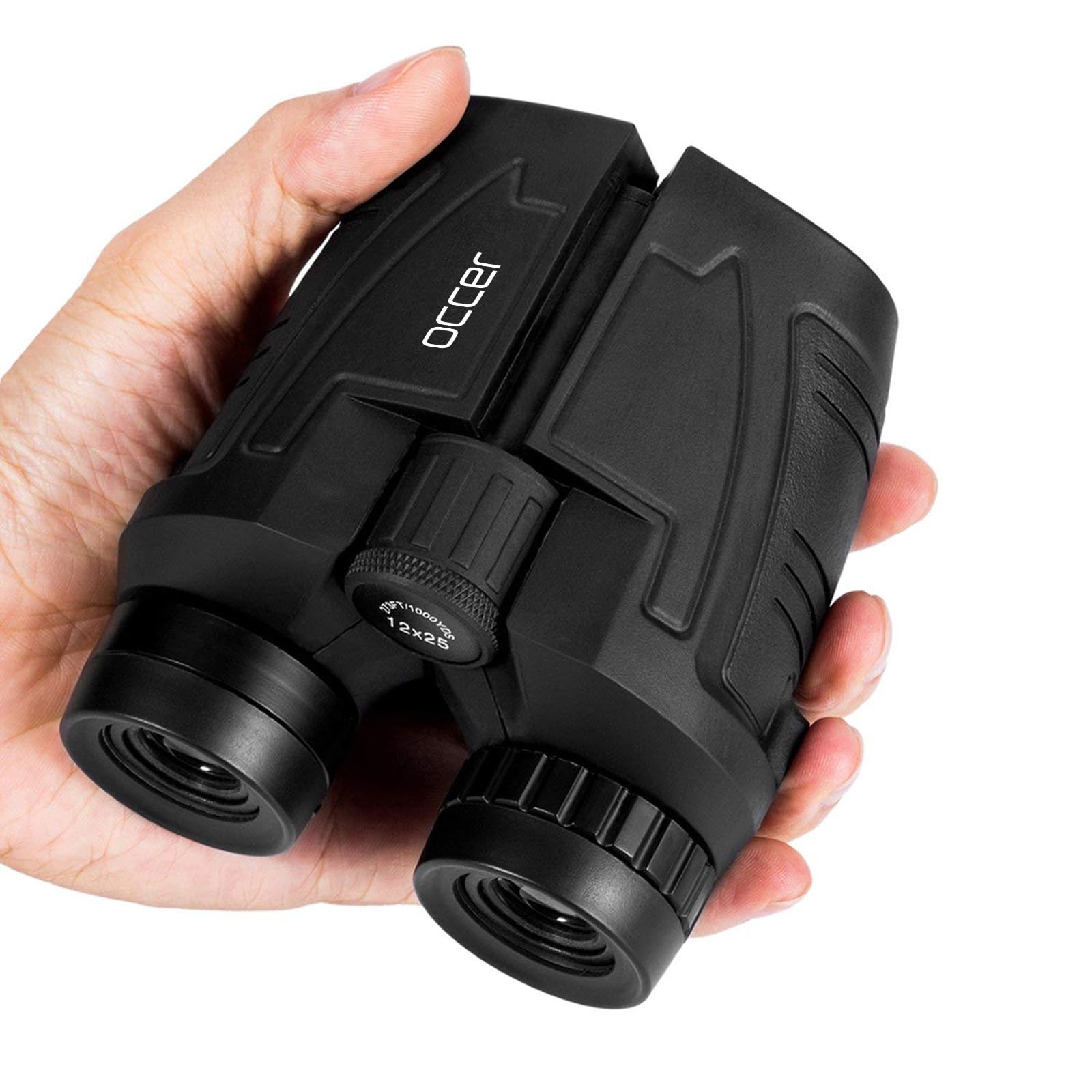 Occer 12X25 Compact Binoculars For Adults And Kids, Large Eyepiece Waterproof Binocular With Low Light Vision,High Powered Easy Focus Binoculars For Bird Watching,Outdoor Hunting,Travel,Sightseeing