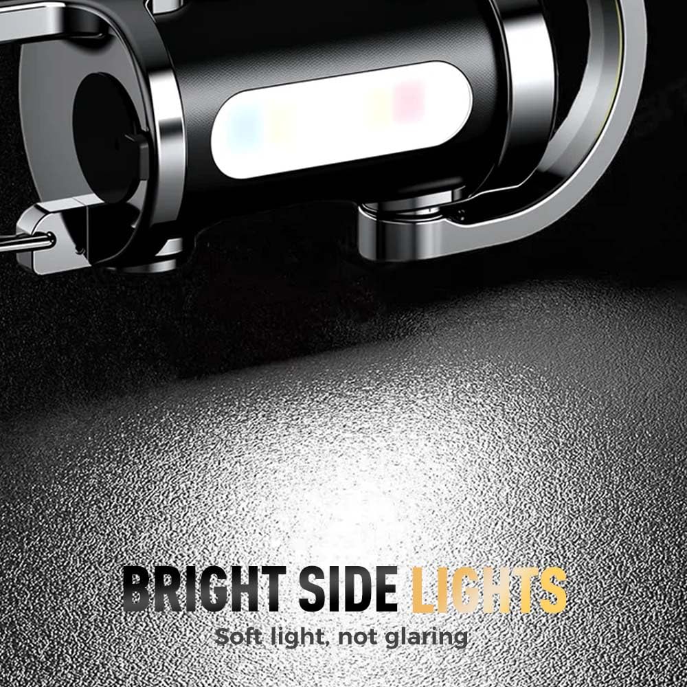 Drkicsy Mini Keychain Flashlight, Usb Rechargeable Portable Flashlights Key Chain Light, Waterproof Small Keychain Light Tiny Flashlight For Outdoor (Black)