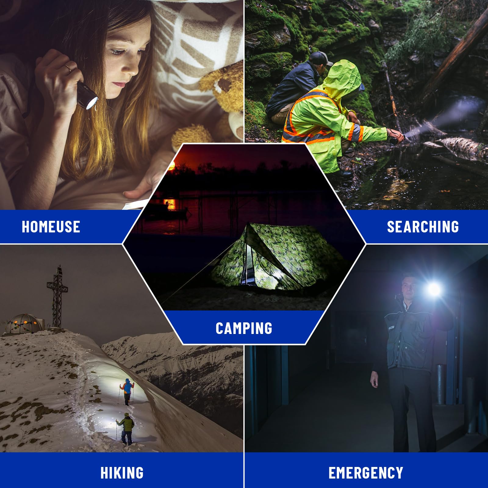 Brinyte Wt01 1100 Lumens Ultra-Bright Rechargeable Flashlight With Charging Dock, High Lumens Led Power Outage Flash Light Handheld Light For Homeuse, Outdoor, Searching, Camping And Emergency