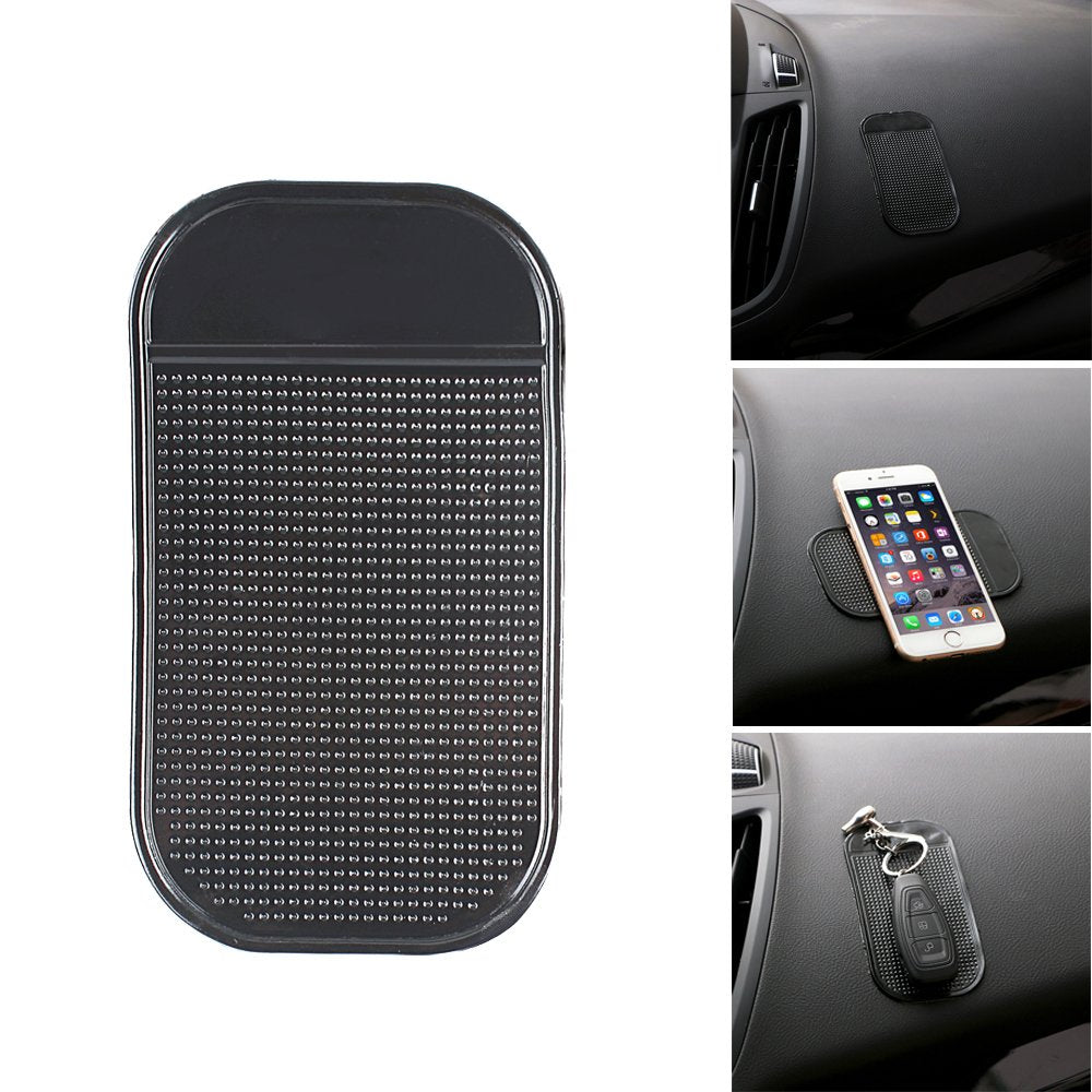 Bysameyee Car Dashboard Sticky Pad, 5-Pack Anti-Slip Dash Mat  Bigger And Thicker, Non-Slide Phone Mat For Radar Detector, Keys, Glasses, Gps, Coins, Vehicle Ornament