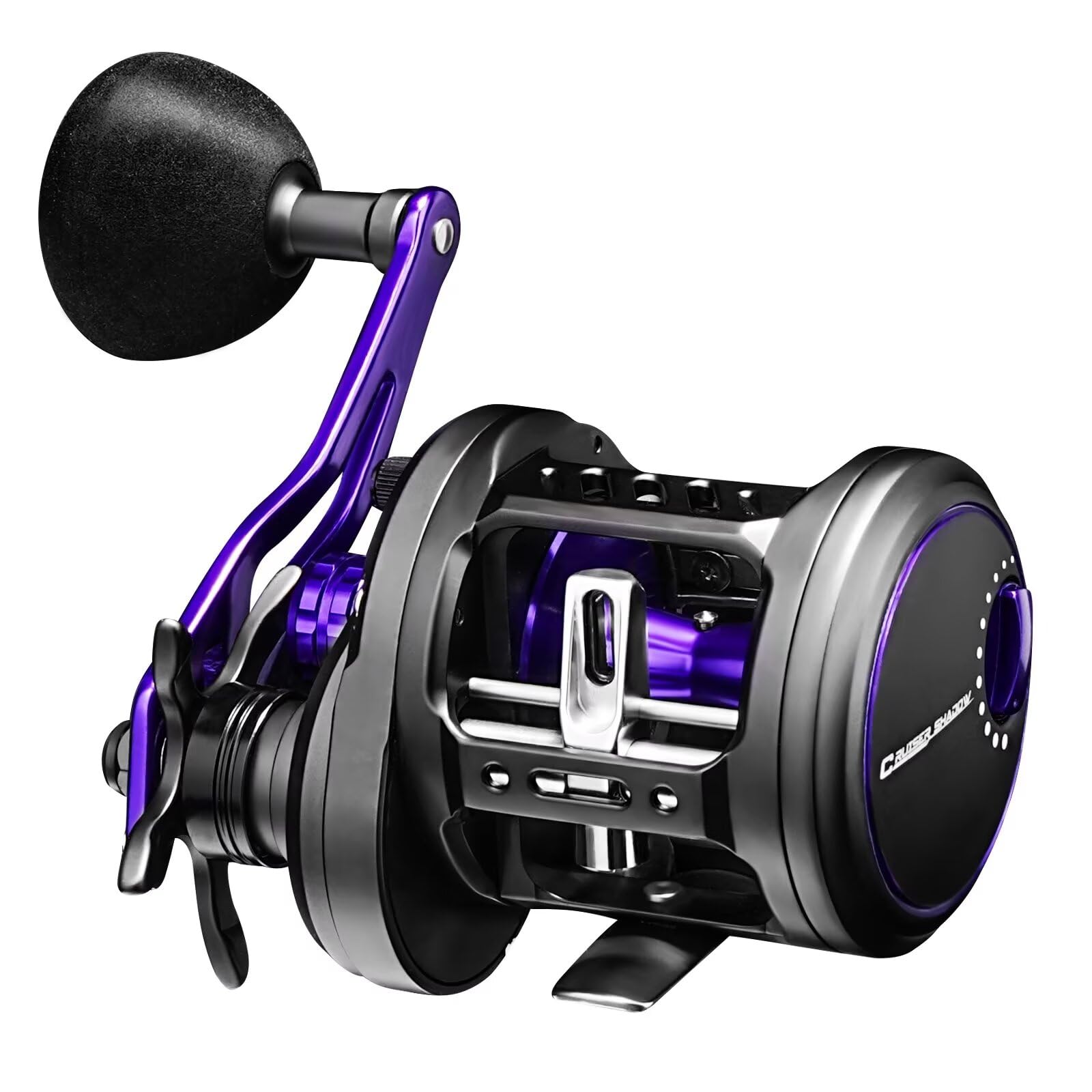 Handing Cruiser Shadow Round Baitcasting Reel - Full Metal Body Baitcaster With 17.64Lbs Max Drag, 8+1 Stainless Steel Ball Bearings, Corrosion Protection - Ideal For Slow Pitch Jigging Fishing Reels