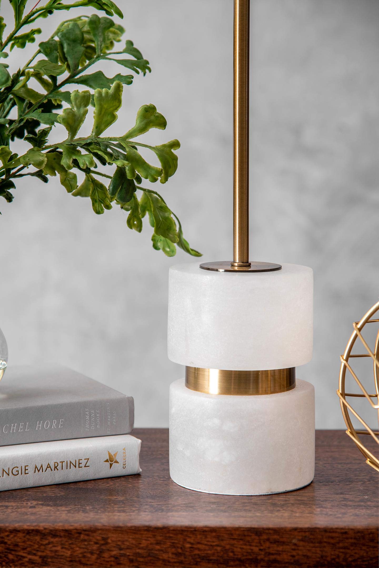 Nuloom Mct04Aa Charlotte 31" Table Lamp, Height, Gold & Marble