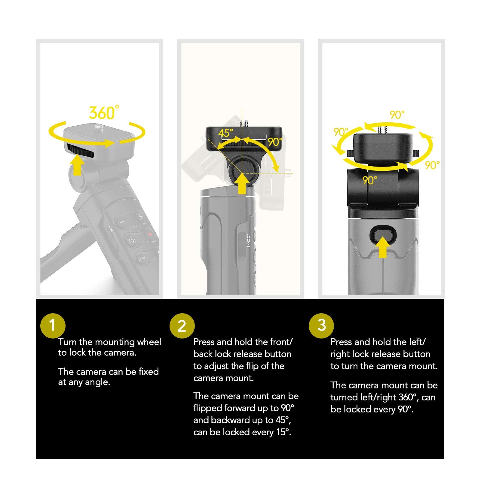 Aodelan Camera Shooting Grip Tripod, Mini Handheld Grip, Travel Tripods With Wireless Remote Control For Nikon Z Fc Coolpix P1000 P950 B600 A1000 Z50