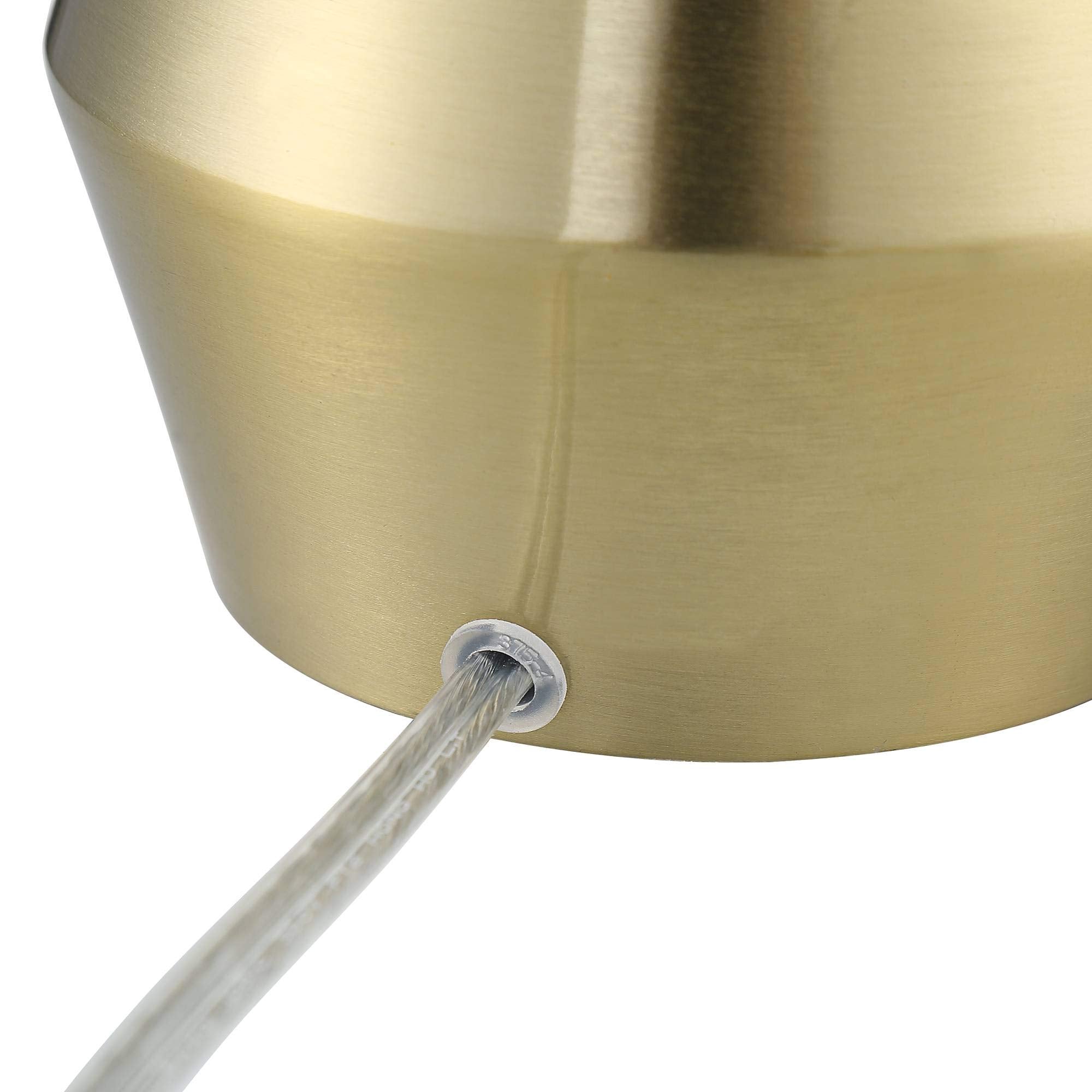 360 Lighting Marty Modern Glam Accent Table Lamps 14 3/4" High Set Of 2 Brass Gold Metal Tapered Frame White Fabric Cylinder Shade Decor For Bedroom House Bedside Nightstand Home Office