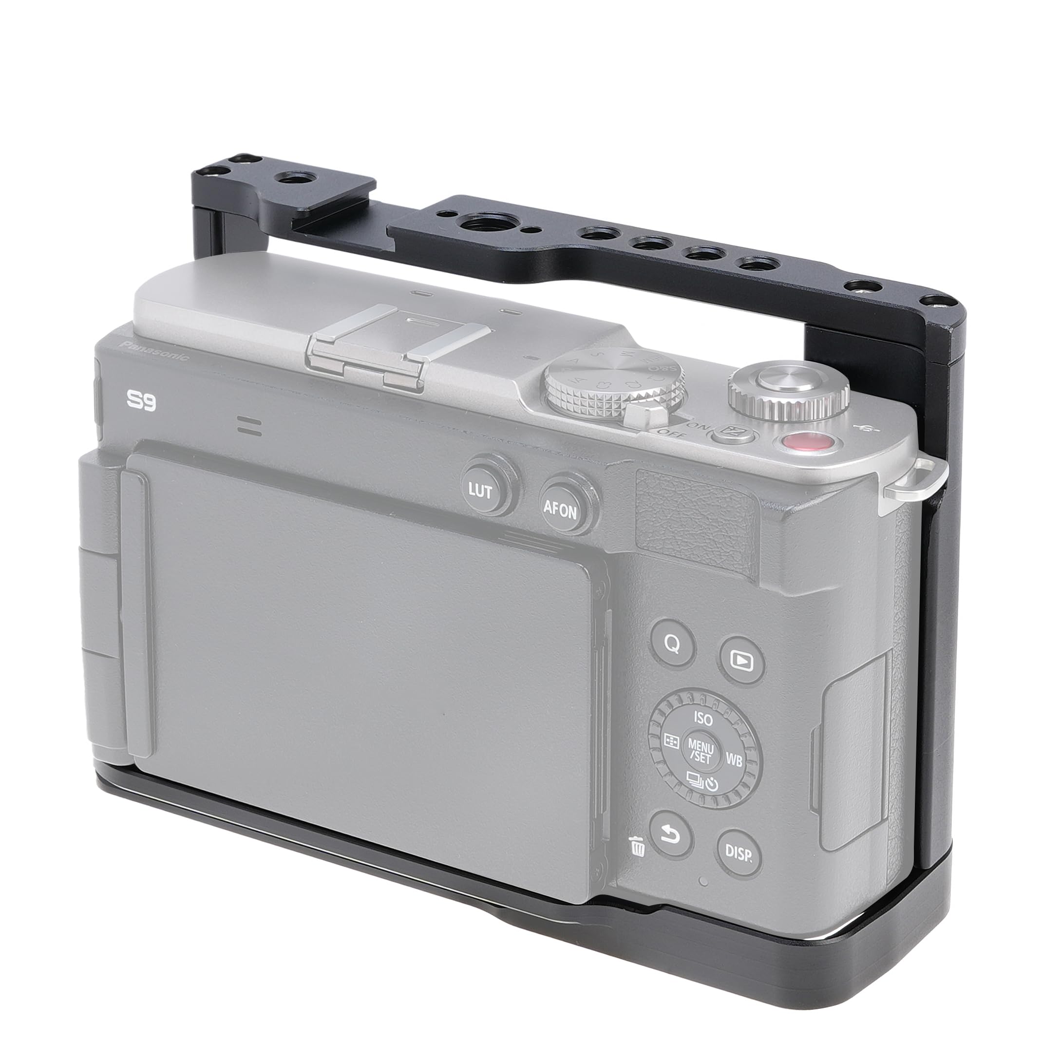 Foeasy Foto4Easy Camera Cage For Panasonic Lumix S9 Camera,Quick Release Plate For Arca-Swiss,1/4" & 3/8" Screw Holes And Cold Shoe Mount For Accessories