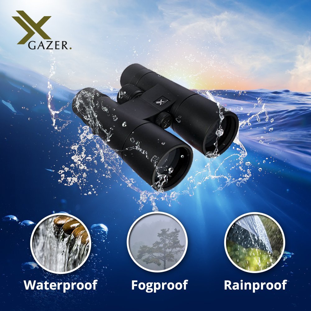 Xgazer Optics 8X32 Ultra Hd Certvision Binoculars, Anti-Reflective Lenses Waterproof, Fogproof, Rainproof  Hunting, Safari, Birding, Bird Watching, Sporting Events  Incl. Strap, Hard Case, Covers