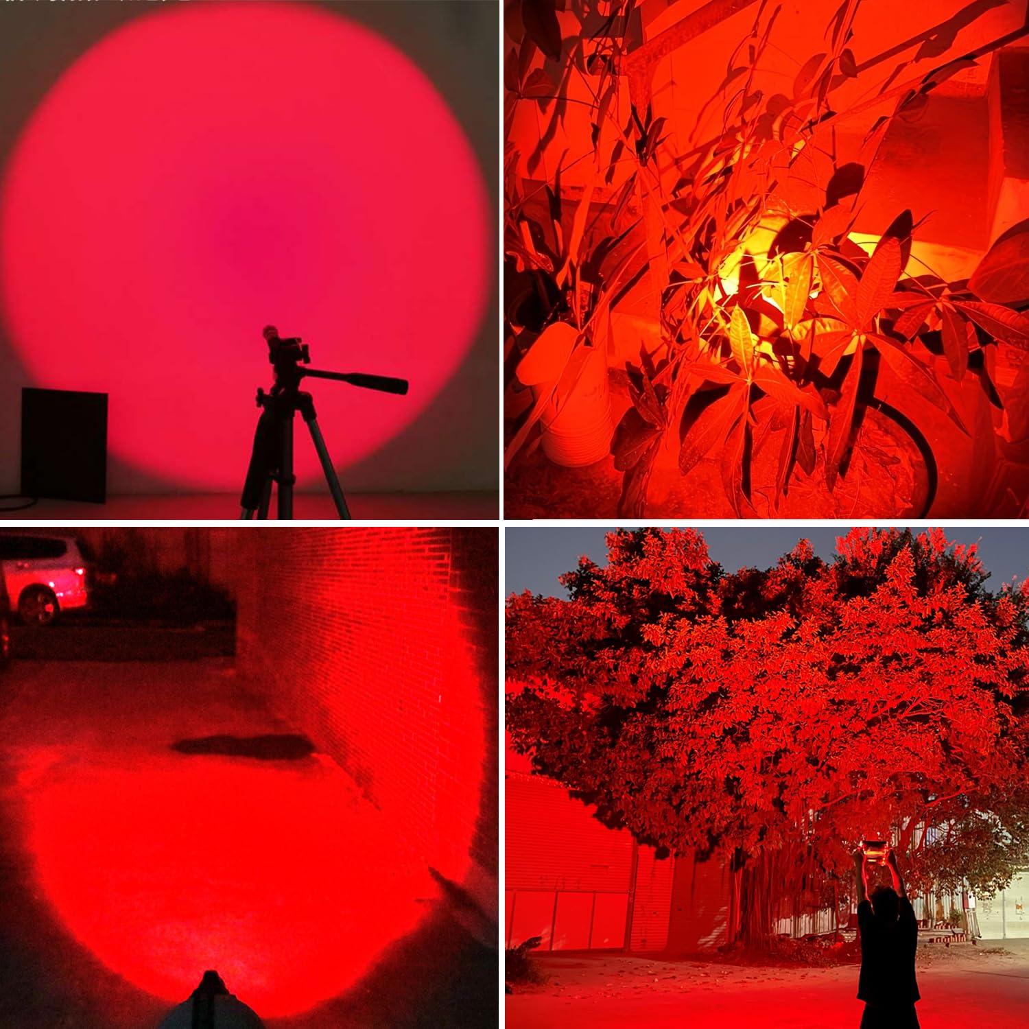 Mviocs Red Led Flashlight High Lumens, Ultra Bright Red Flashlight Red Light Torch, Zoomable Waterproof Flash Light For Outdoors Astronomy Aviation Night Observation Emergency (2)