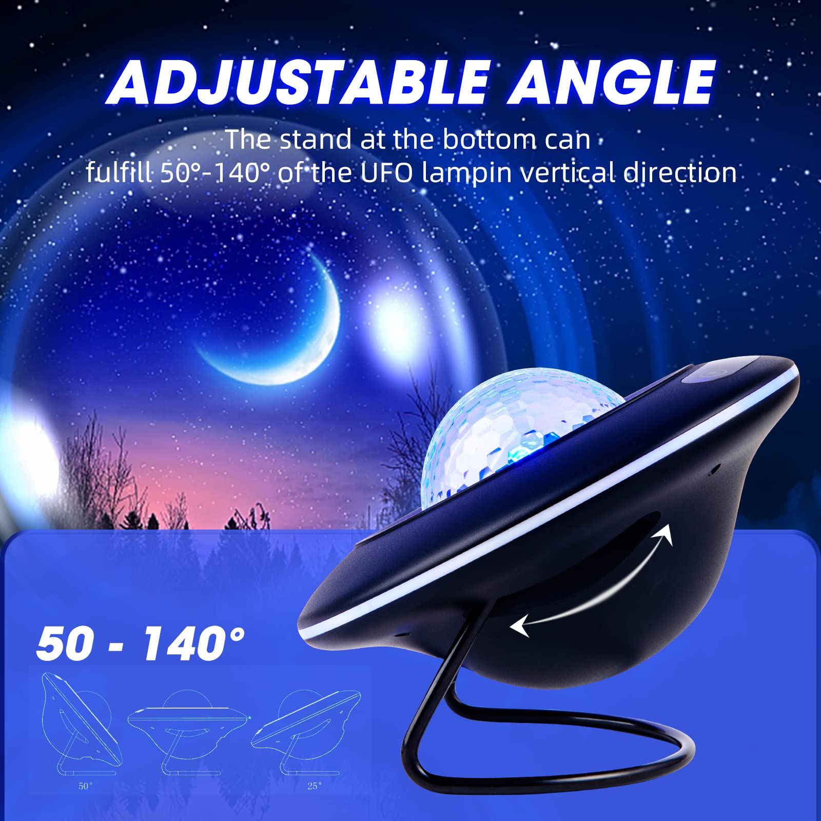Looeoodoo Star Projector, Galaxy Starry Projection Lamp, Bluetooth Speaker Aurora Lighting With Timer And Remote Control, Led Sky Night Light For Kids Bedroom, Gaming Decor, Home Theater, Ceiling