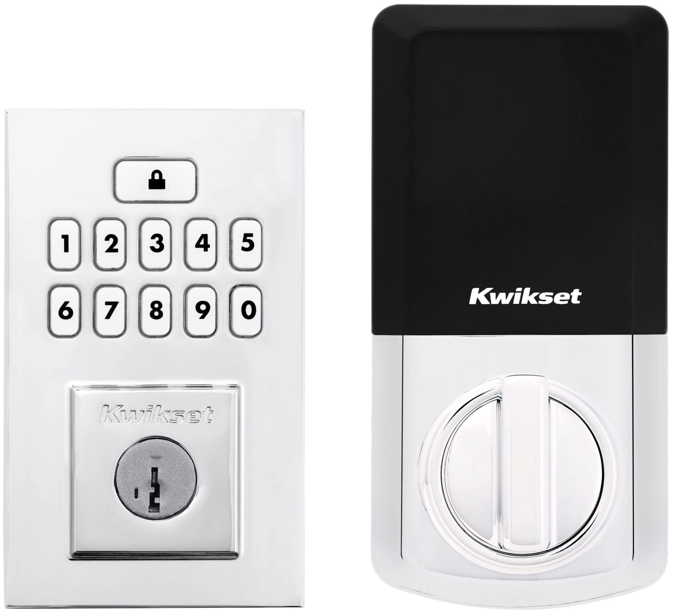 Kwikset 9260Cnt-514S Contemporary Smartcode Keypad Electronic Deadbolt Smartkey Matte Black Finish