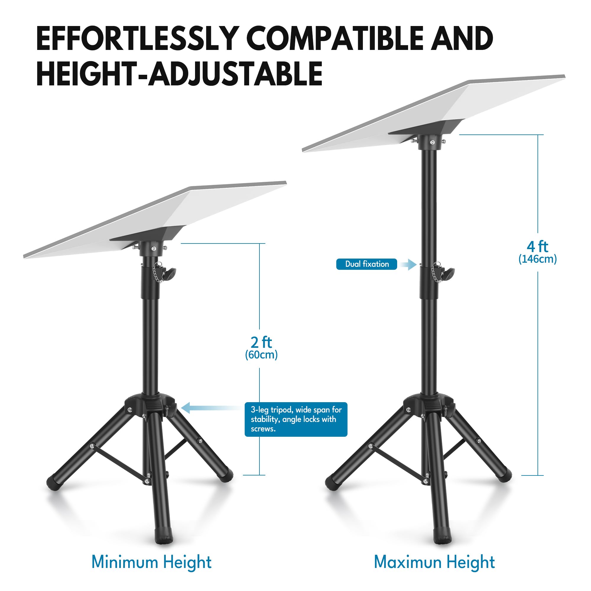 Daqa Portable Tripod Stand For Star Link Gen 3, Adjustable Starlink Mount Kit For Star Link V3 Dish,Come With Pipe Adapter For Starlink Standard Dish, Includes Star Link Pipe Adapter