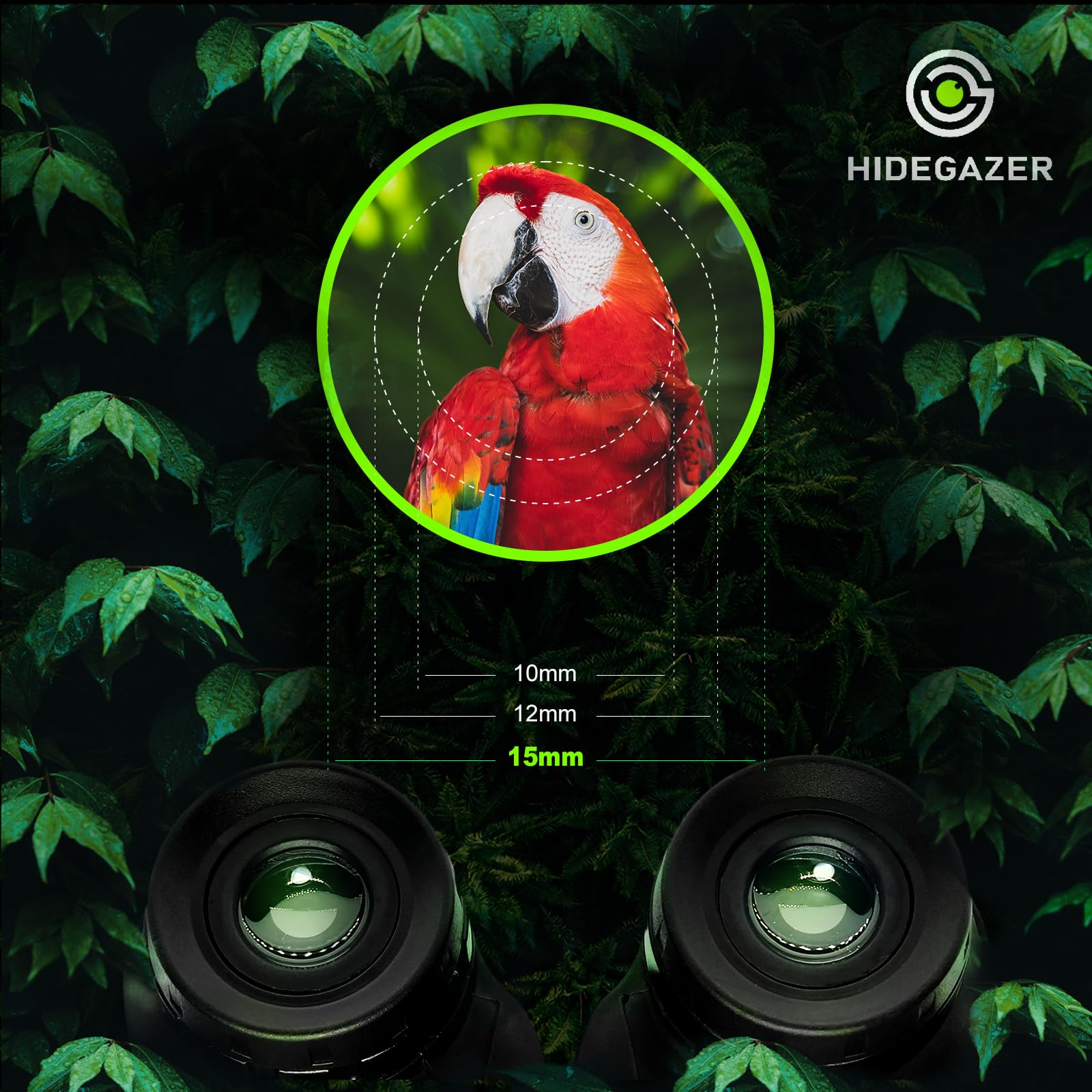 Hidegazer 12X25 High Powered Binoculars For Adults And Kids - Compact, Lightweight, Easy Focus, Perfect For Travel, Hunting, Camping, Outdoor Sports