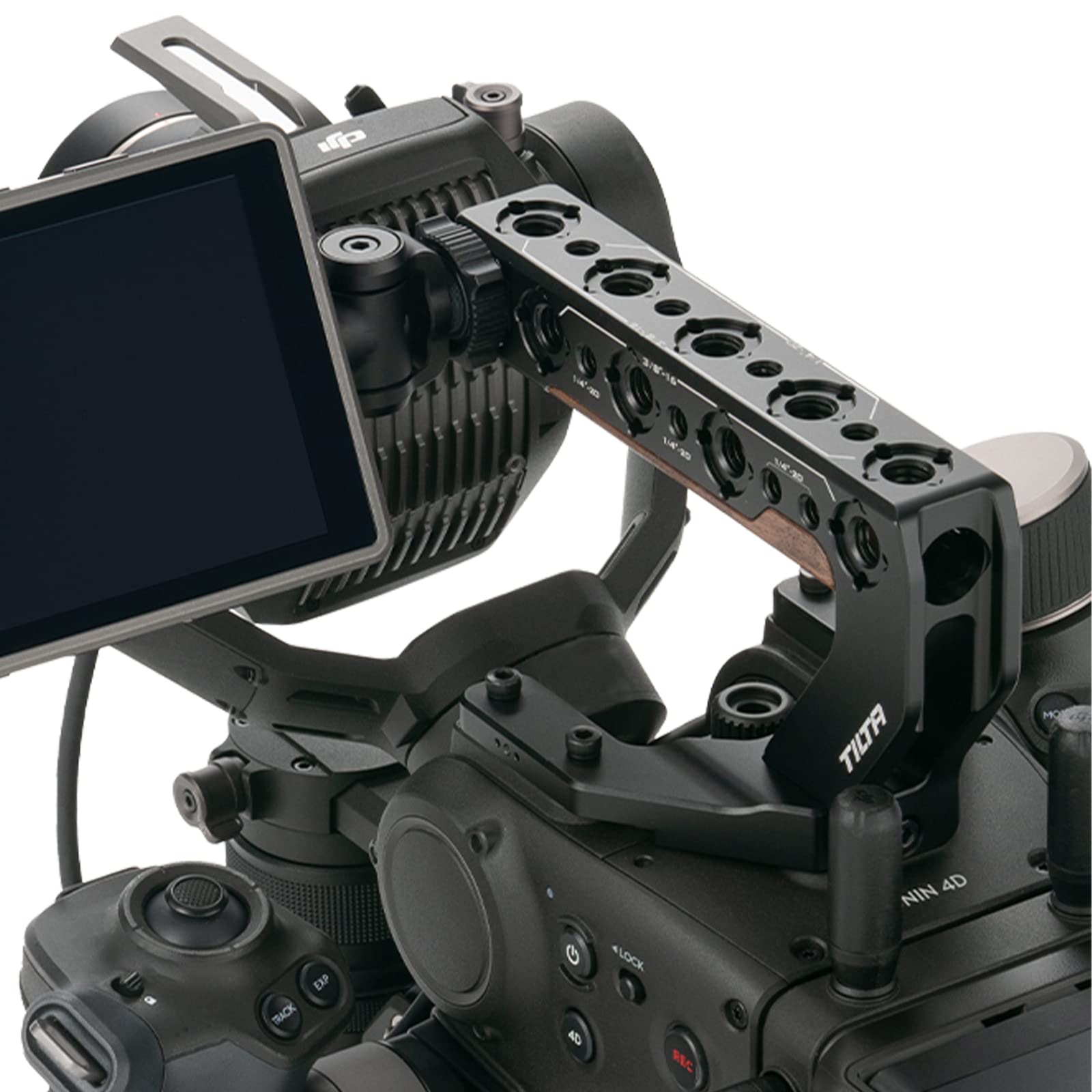 Tilta Top Handle Compatible With Dji Ronin 4D  Additional Grip & Accessory Mounts  4D Monitor Compatible  Hydra Alien Ready  Lightweight & Durable Es-T09-Th