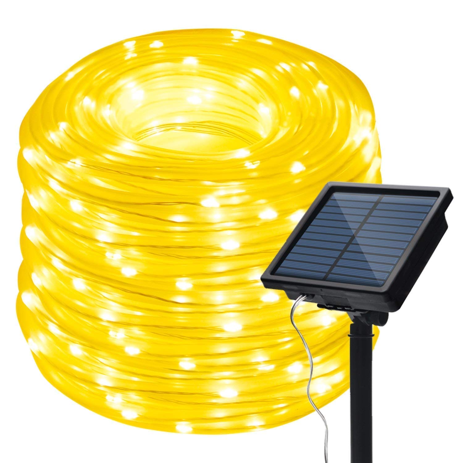 Sunseaton Solar Rope Lights,200 Leds 66Ft/20M Waterproof Solar String Copper Wire Light,Outdoor Rope Lights For Garden Yard Path Fence Tree Wedding Party Decorative (20M/66Ft, Pink)