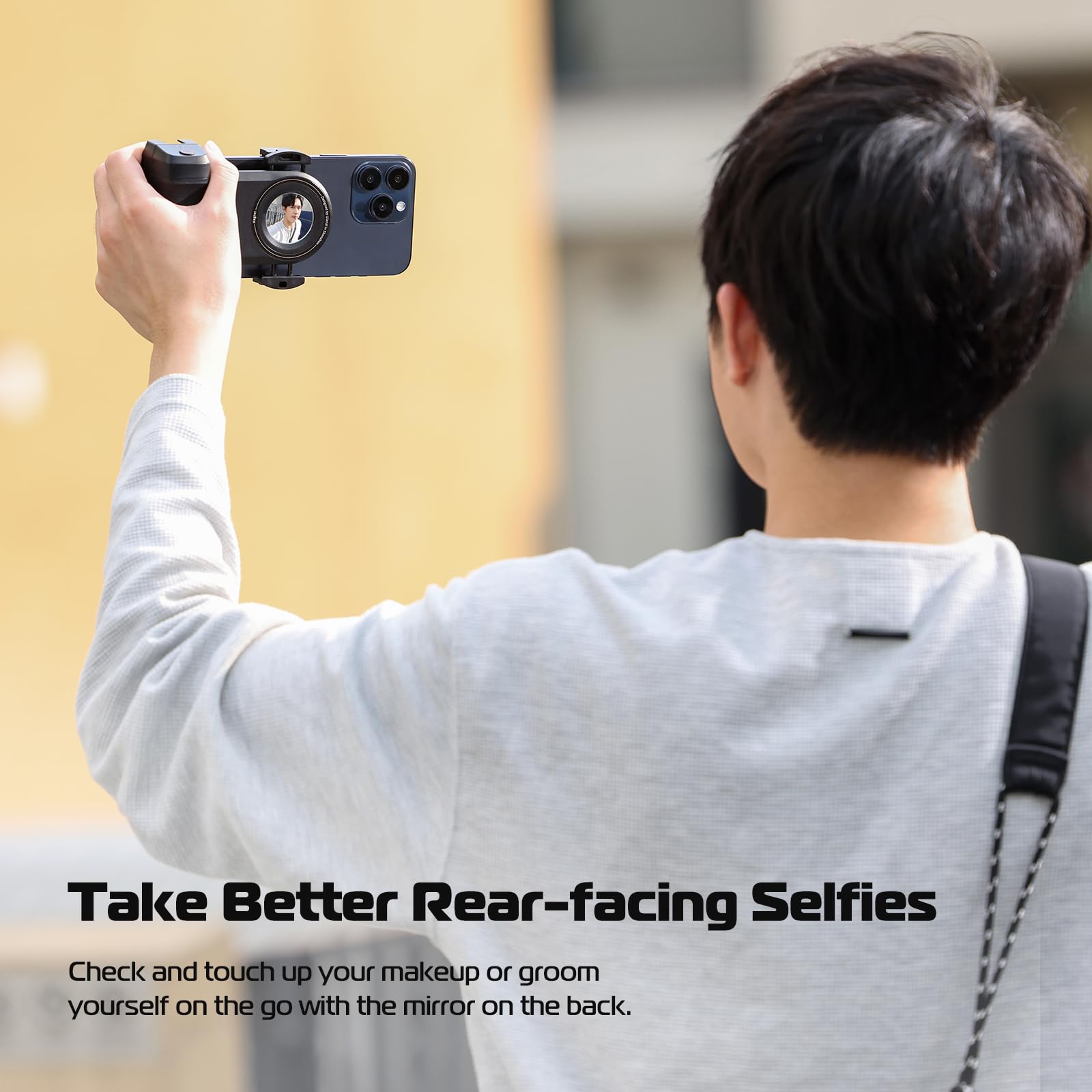 Ulanzi Selfie Phone Tripod Mount Ma35, 2-In-1 Magnetic & Phone Clip Camera Grip Handle Holder With Detachable Remote Shutter With Cold Shoe Adapter For Iphone 15 16 Samsung Smartphone Video Shooting