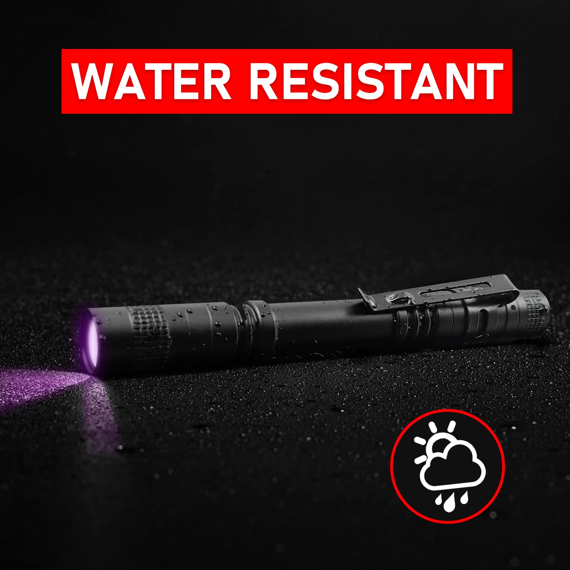 Naiveisland Uv Black Light Flashlight - Led Pen Light Handheld Blacklight Detector For Pet Urine, Leak, Hotel Inspection, Dry Stains, And Bed Bugs,4-Pack