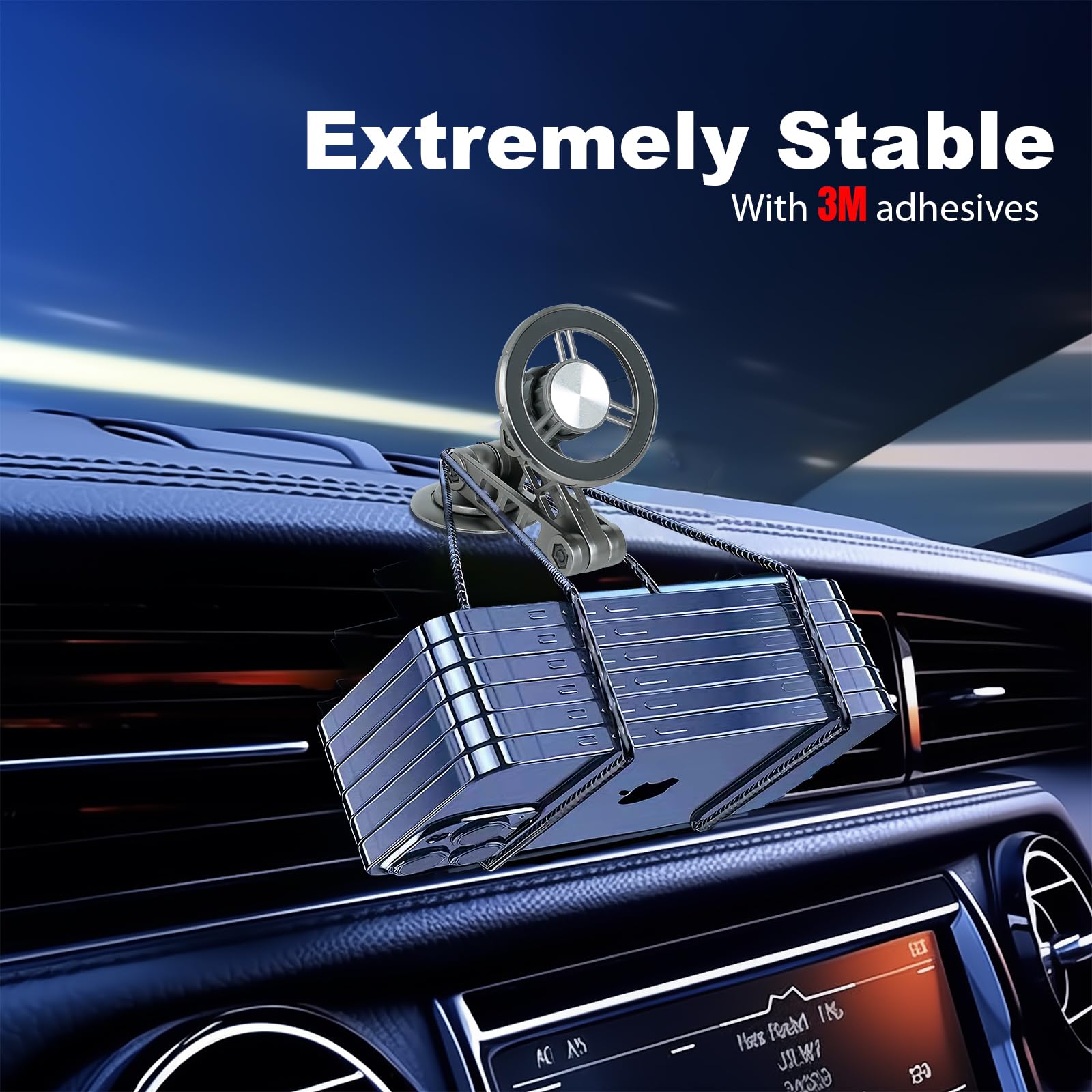 Lnkxt For Magsafe Car Mount For Iphone,Magnetic Phone Holder For Car,Truck,Cell Phone Car Mount,360° Rotation,Strong Magnet,Full Metal,Folding Holder,For Iphone 12,13,14,15 Pro Max And Android