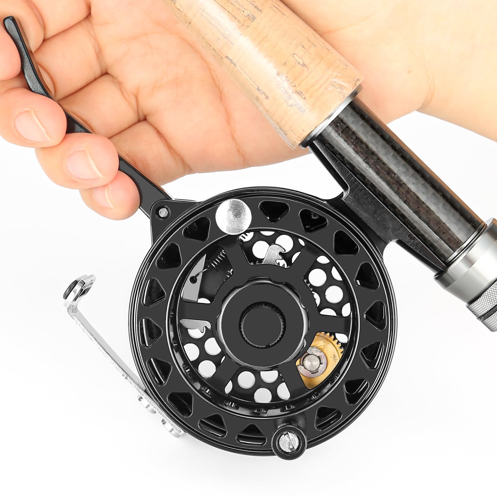 Bigchub Semi-Automatic Fly Reel With Adjustable Drag Quick Spool Removal Made Of Cnc Machined Aluminum For Freshwater Lake River Trout Fly Fishing