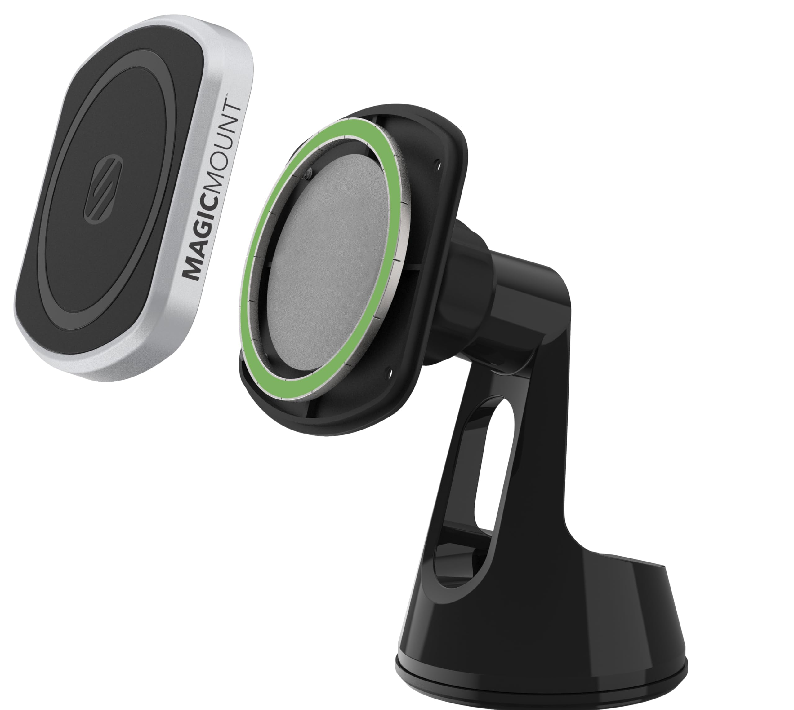 Scosche Mp2Rowd Magicmount Pro2 Magsafe Car Dashboard/Windshield Suction Mount, Magnetic Cell Phone Holder Compatible With Iphone 16/15/14/13/12 Series And More With Included Magicring Adapter