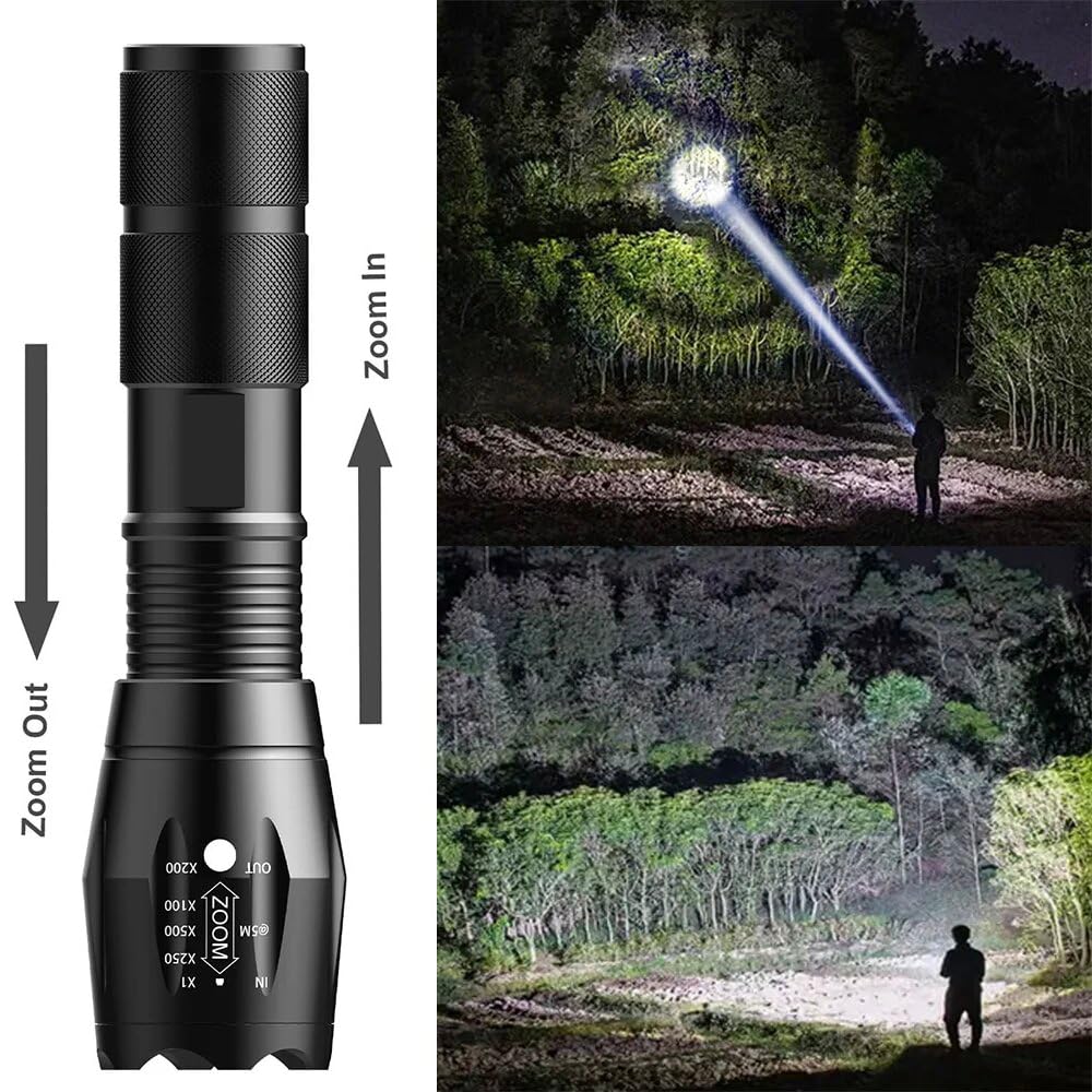 Mviocs 10 Pack Led Flashlight, Bright Powerful Flash Light With 5 Lighting Modes, Small Zoomable Utility Flashlights High Lumens, Waterproof Edc Flashlights For Home, Camping, Emergency