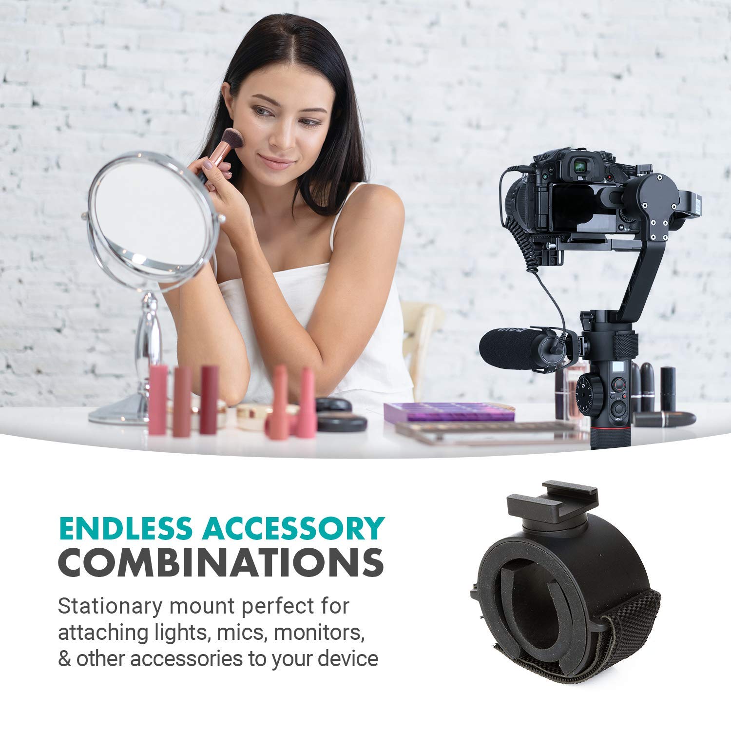 Sevenoak Adjustable Fastener Shoe Mount For Video Lights And Microphones - Attaches To Tripods, Stands Or Gimbal Stabilizers