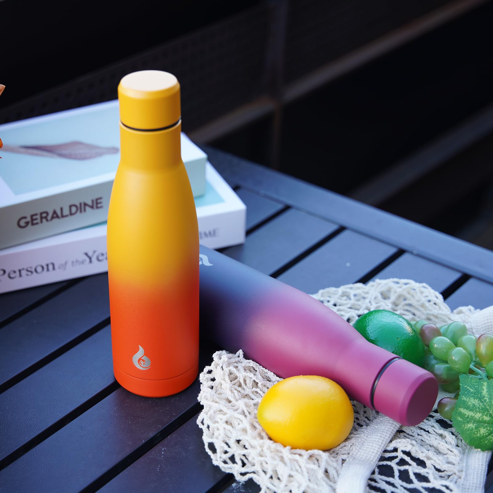 Bjpkpk Insulated Water Bottle 17Oz Stainless Steel Water Bottles Disawasher Safe Reusable Metal