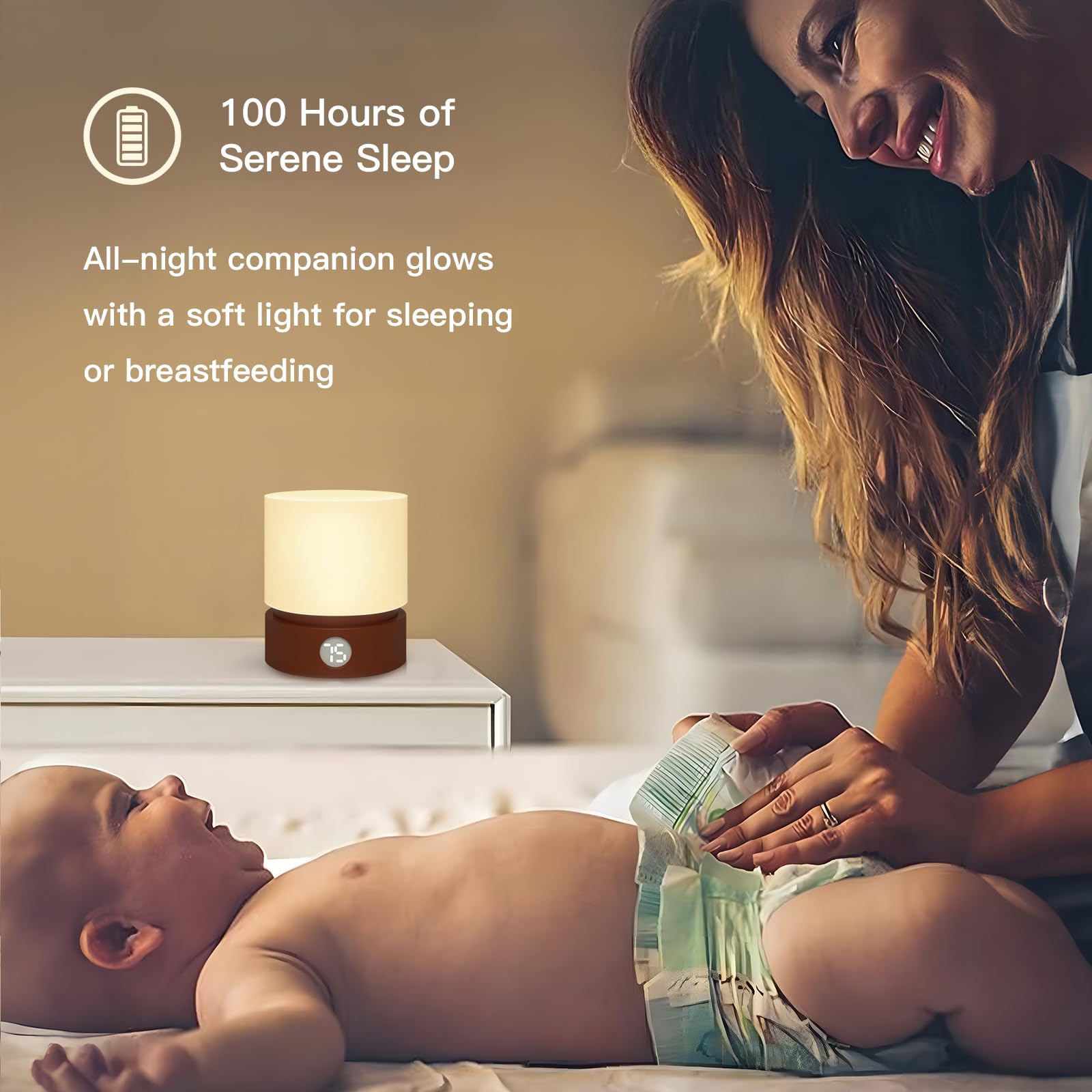 Mielukan Small Table Lamp, Portable Dimmable Night Light With Timer For Kids, 3000K Warm Led Light, Small Bedside Lamps For Bedroom Living Room Housewarming Valentine'S Day (Red)