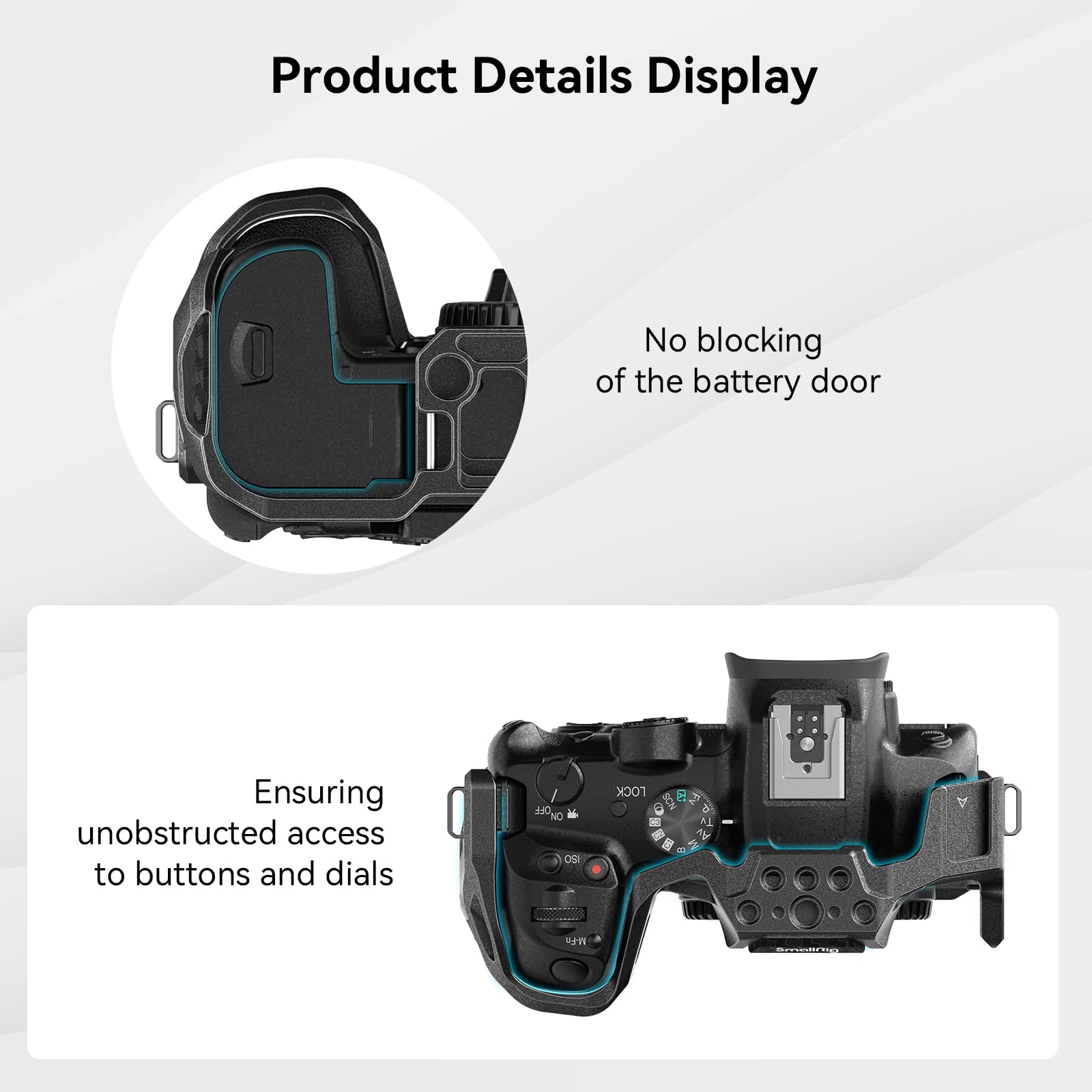 Smallrig R7 Cage For Canon R7, Aluminum Alloy R7 Cage With Quick Release Plate For Arca Stand, Cold Shoe, Nato Rail And Threaded Holes, Formfitting Camera Cage Video Rig For Canon R7-4003
