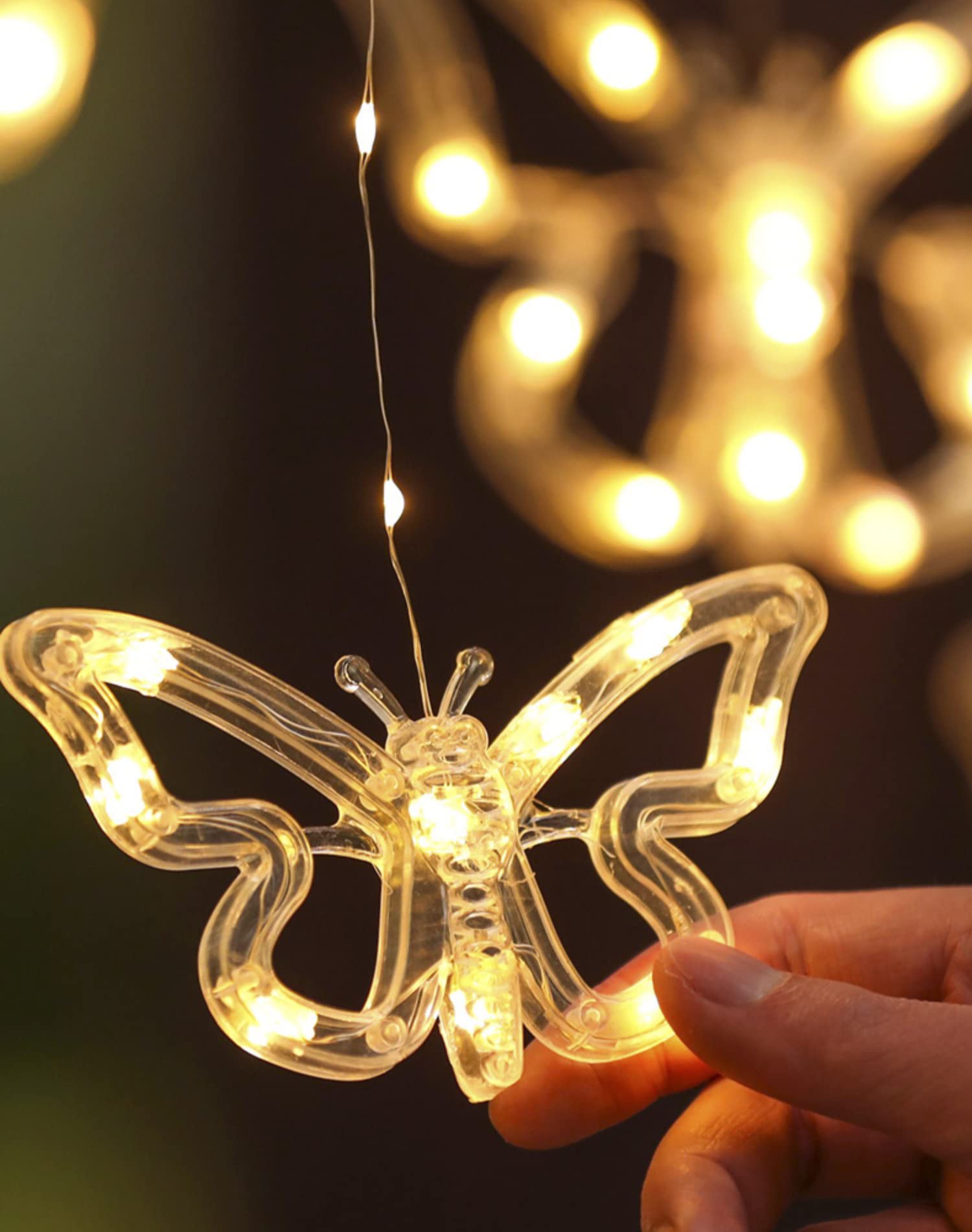 Sdoublem Solar Usb String Butterfly Lights Indoor Outdoor 10 Led Fairy Light Decorations For Garden Fence Patio Yard Christmas Tree, Lawn, Patio, Party Decoration (Solar Light)