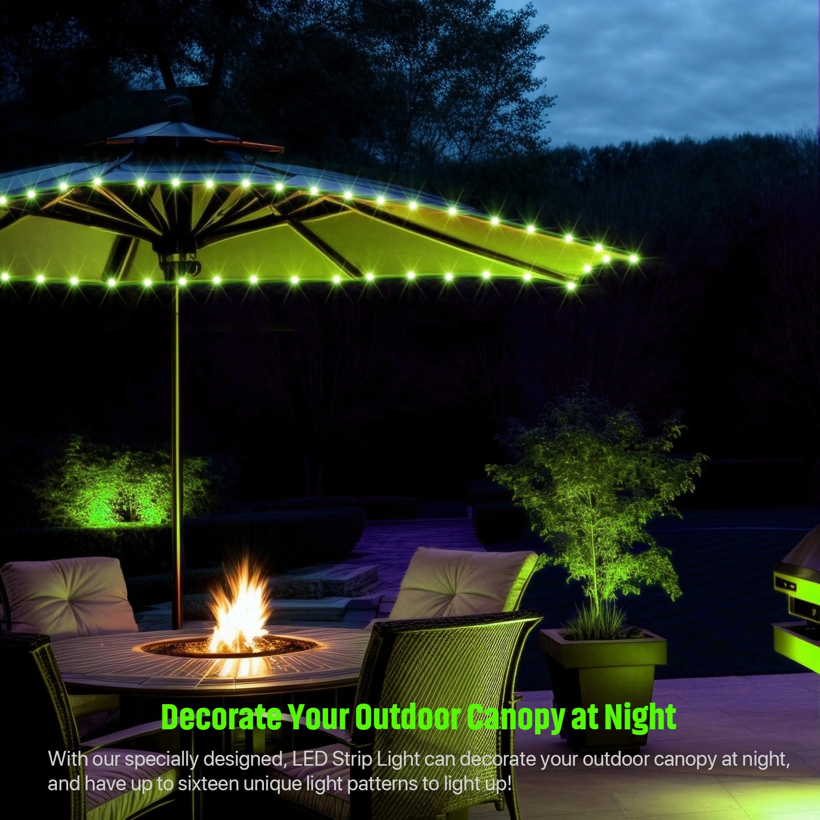 Waybelive Led Canopy Lights, 40Ft Led String Light For Outdoor Canopy, Compatible With 10 X10 Ft Canopy Tents, Waterproof, 16 Color Change By Yourself, Super Bright To Display At Night Outdoors