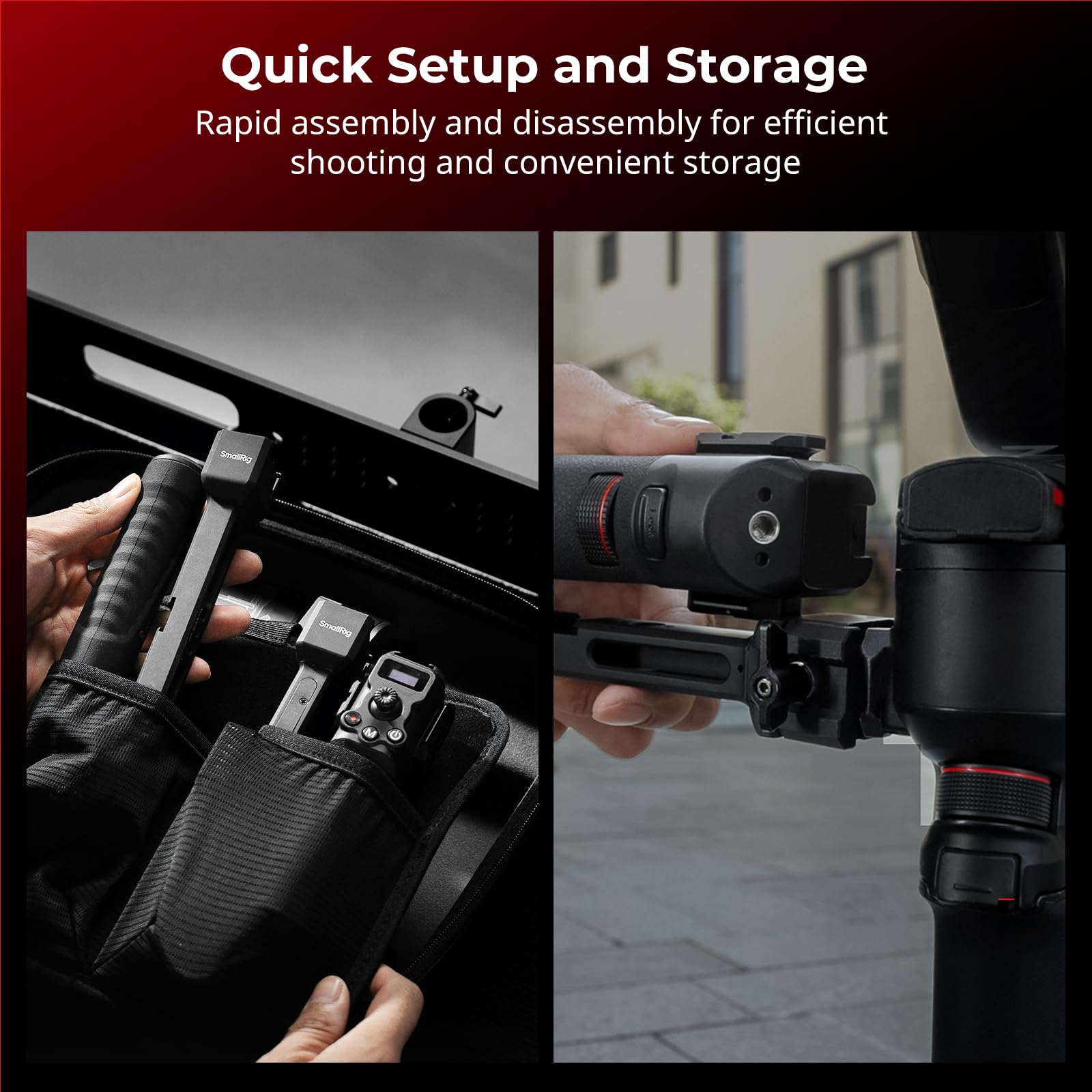 Smallrig Focus Control Dual Grip For Dji Rs 2 / Rs 3 Pro/Rs 4 Pro Gimbal Stabilizer, Dual Handle With Nato Rail, Joystick Operation, Mode Switching, Centering/Locking, Max Load 17.6Lb(Not For Rs4)
