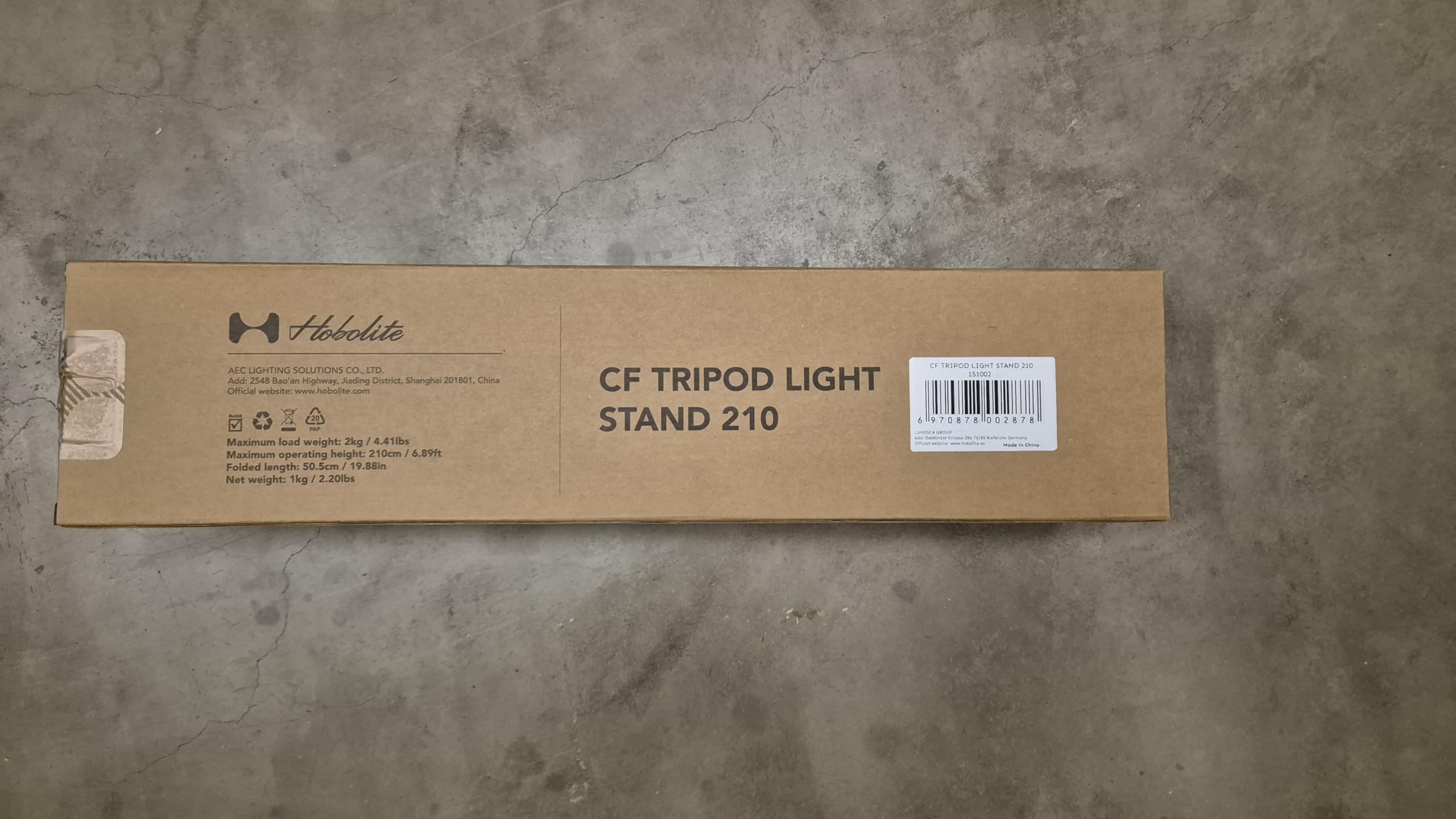 Hobolite Mini Carbon Fiber Tripod Light Stand 210Cm For Mini Lights